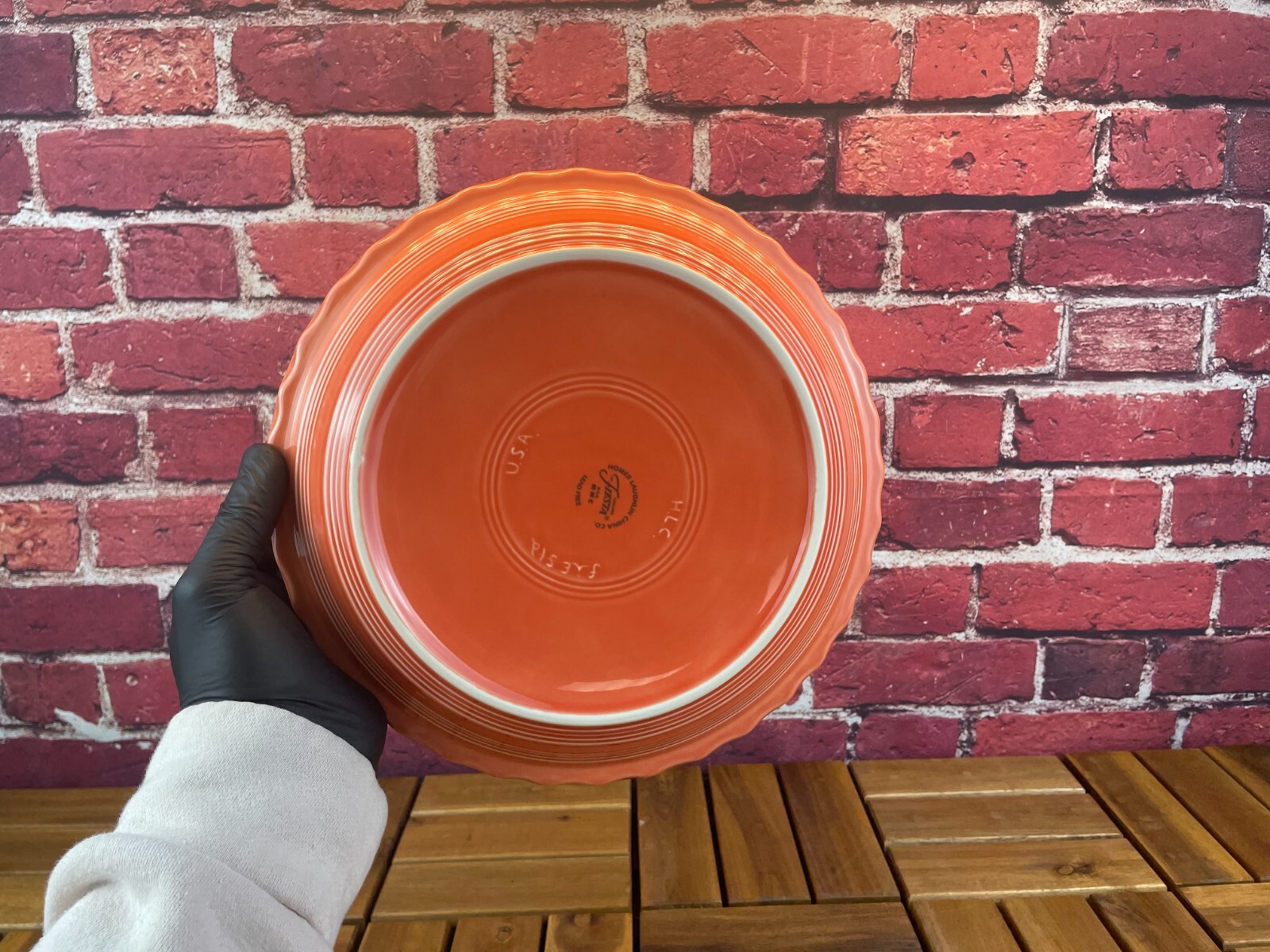 HOMER LAUGHLIN FIESTA PIE PLATE PERSIMMON 10.25″ Discontinued Pie Baker