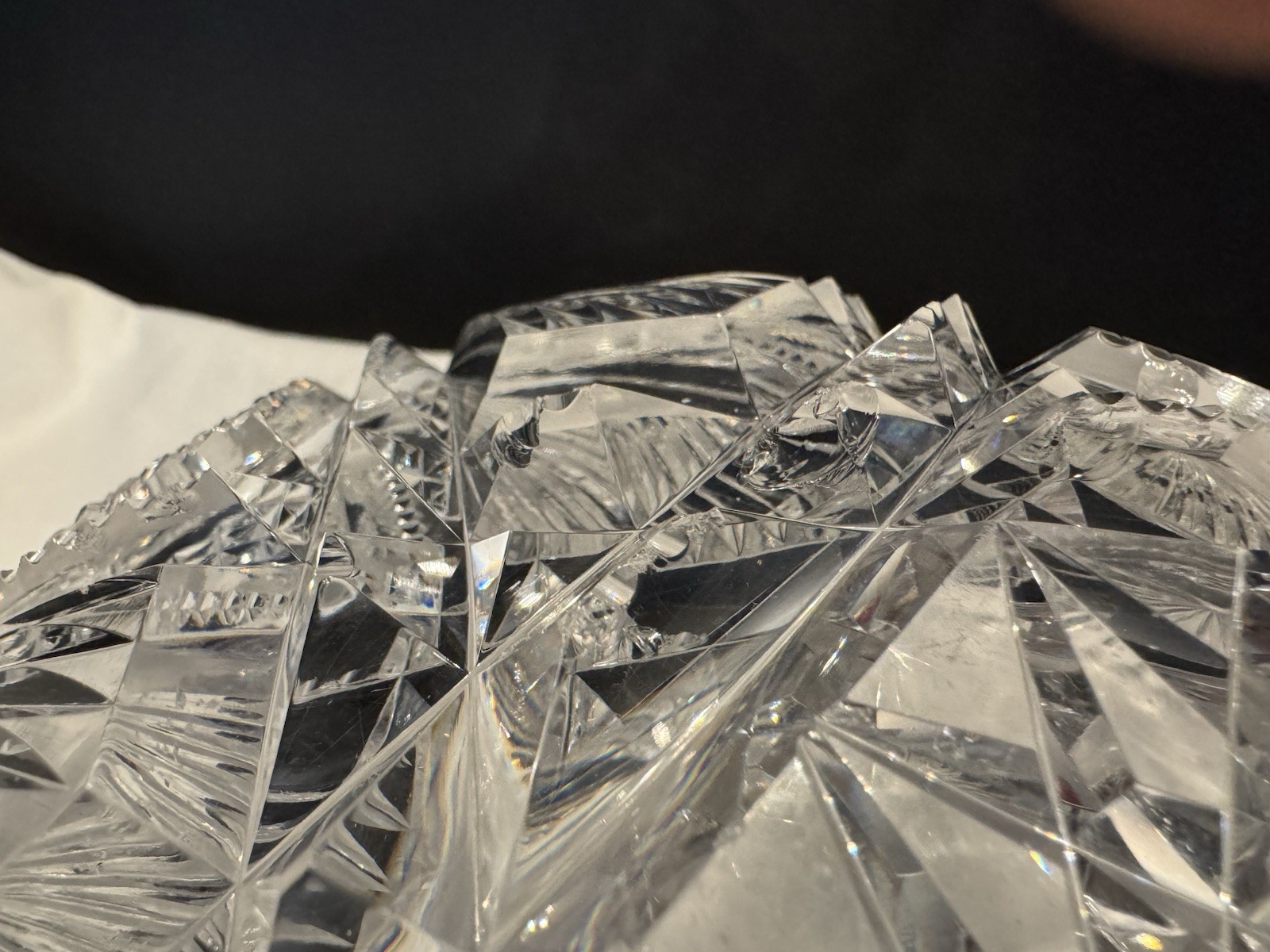 9” American Brilliant Period Crystal Glass Cut Bowl