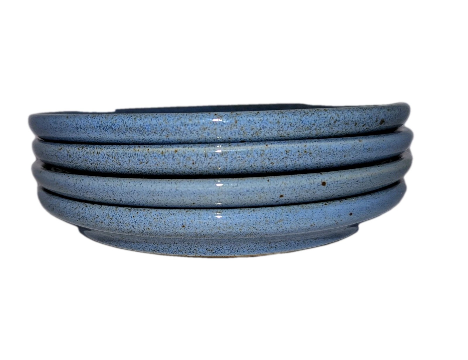 Vtg Dansk Nielstone Blue Saucers Speckled Large 6⅞” Made in Japan A+! x4 Plates