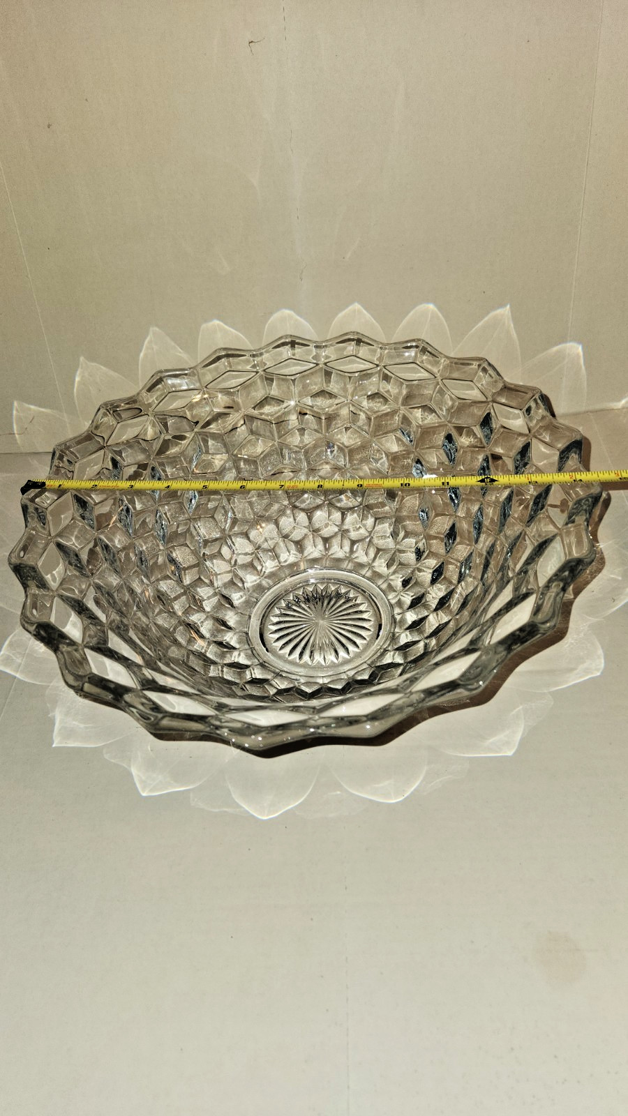 Fostoria American Glassware Large 14.5 x 6 inhes Punch Bowl