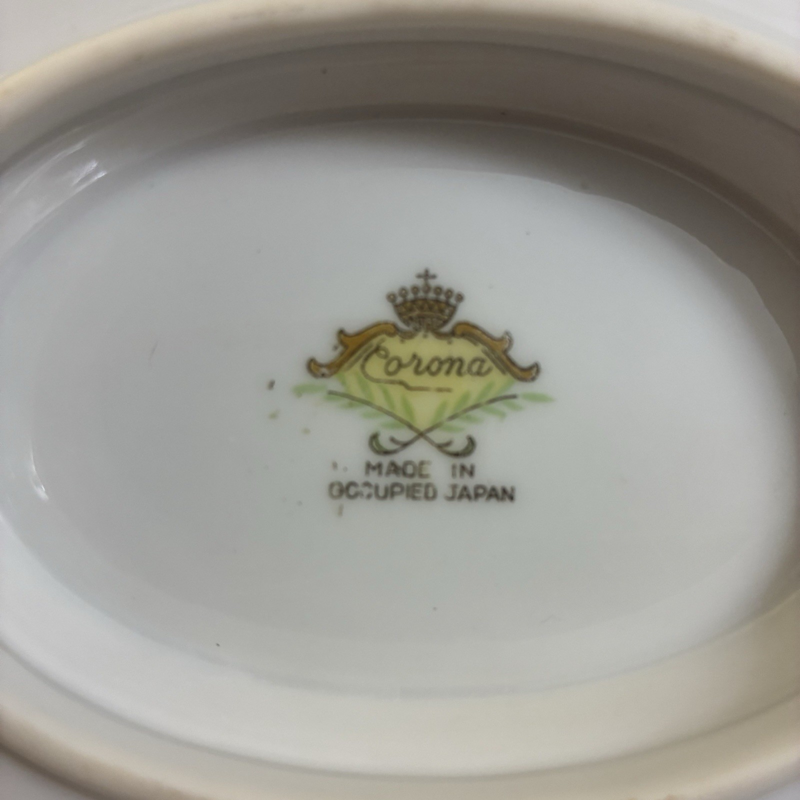 Vintage Fine China Corona Gravy Dish W Saucer Pink Roses Made In Occupied Japan