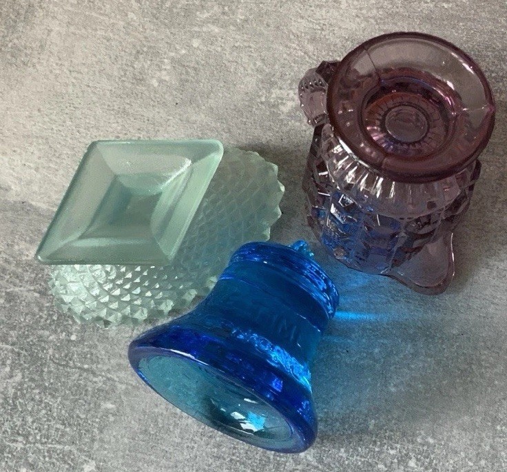 6 Pcs Depression Glass Collection Colors Variety Tappan Westmoreland Bryce Bro+