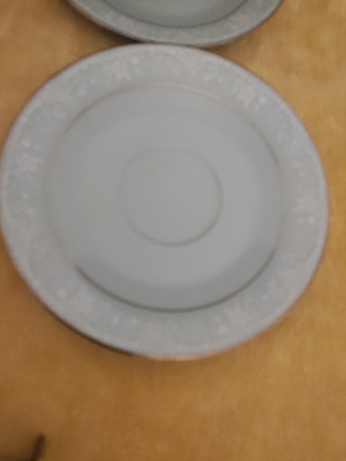 Noritake China Fidelity 4 Cup & 4 Saucers Baby Blue With Gold Trim 8003 W81