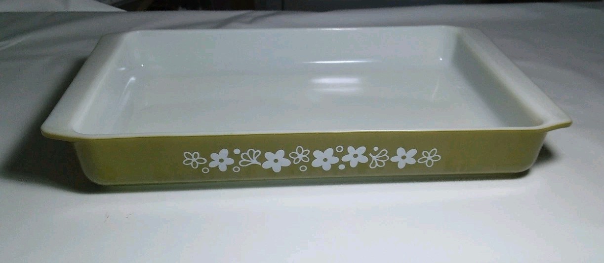 Vintage 933 Pyrex 13 1/2″ X 8 3/4″ Spring Blossom Crazy Daisy Baking Lasagna