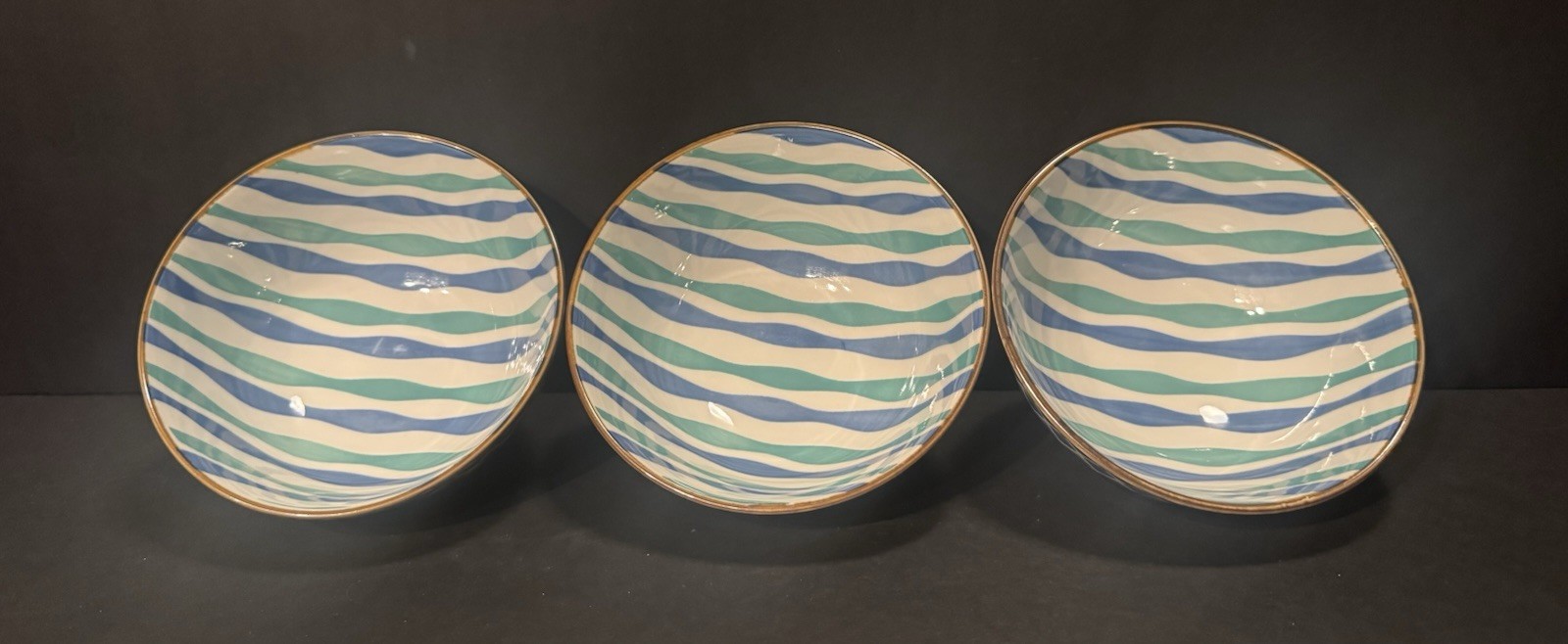 Ooh La La! By BIA, Cheyenne Basket Weave & in Blue/White/Turquoise Stripes NICE