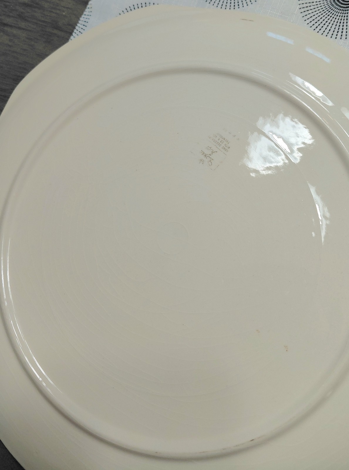 Vintage Royal Joci Wheat Serving Platter 23K Gold Trim Handles 11.75L X 11W