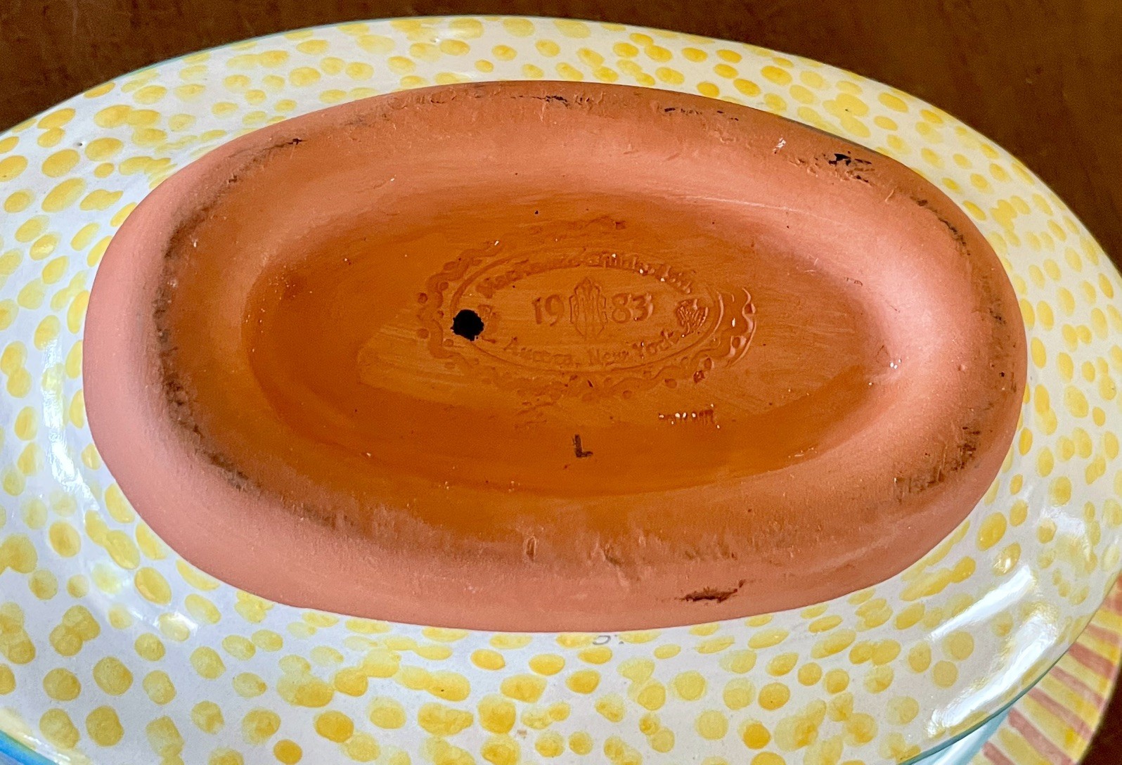 Mackenzie Childs Large Footed Serving Dish Chowder New