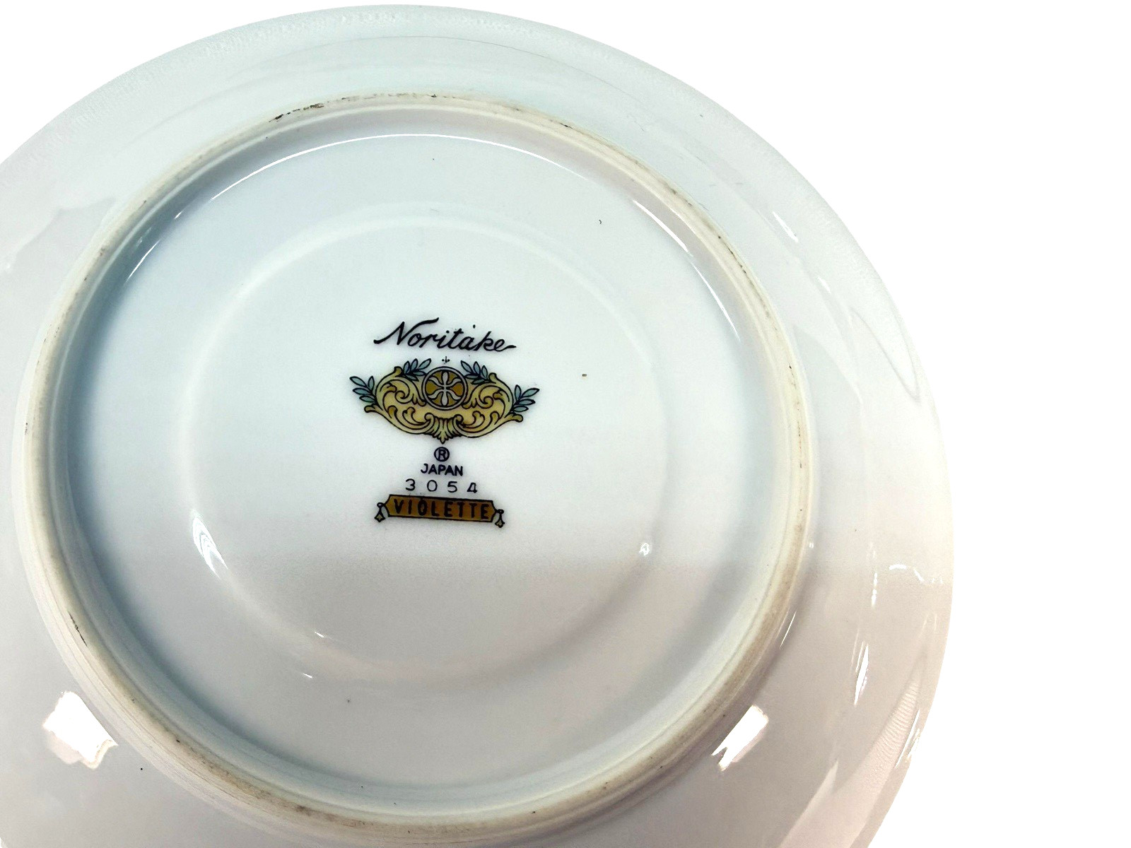 Set of 6 Noritake Violette 3054 Saucers – Excellent Condition – Gold Trim -Japan