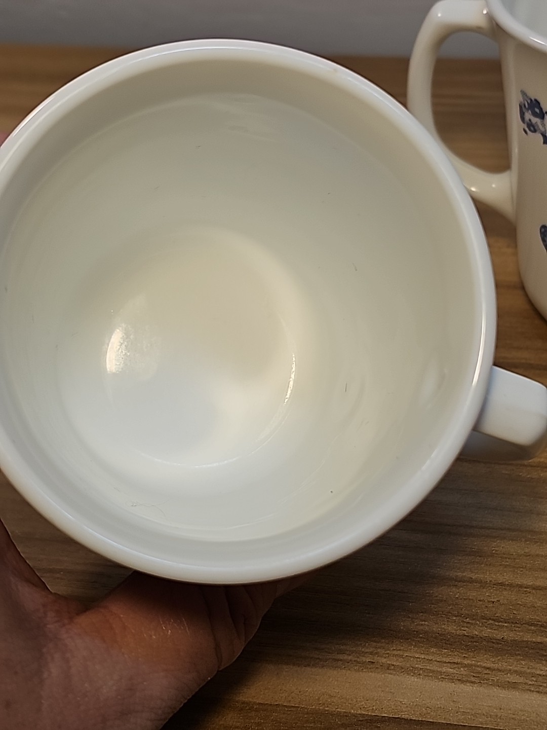 Corelle Corning Blue Hearts Coffee Mug / Cups USA Made set of 4
