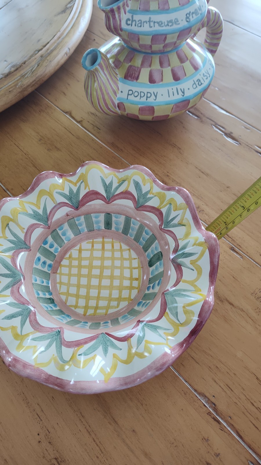 Mackenzie Childs Madison Pattern 8.5″ Pottery Bowl