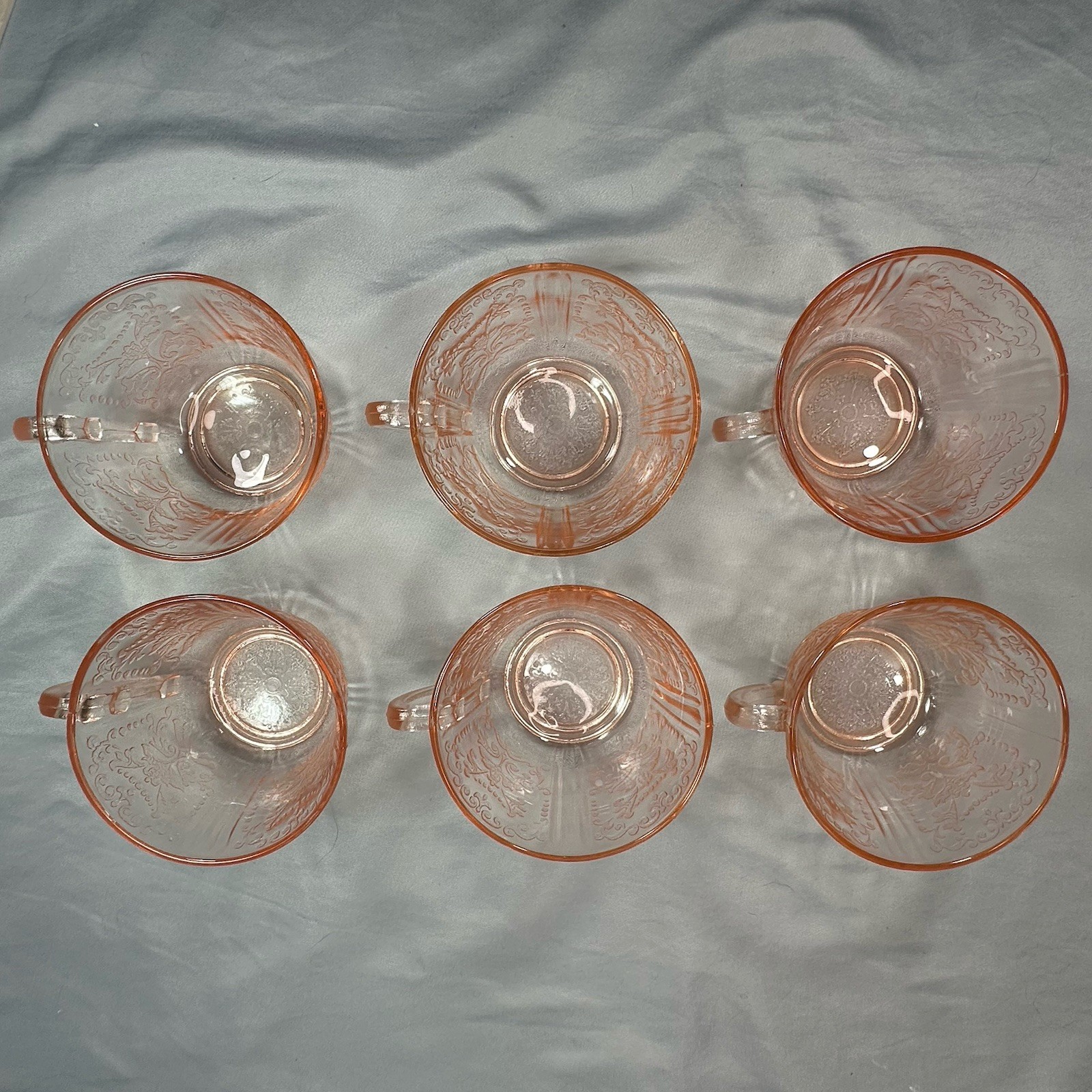Vtg Macbeth Evans American Sweetheart Pink Depression Glass 2pc Cup Saucer Set
