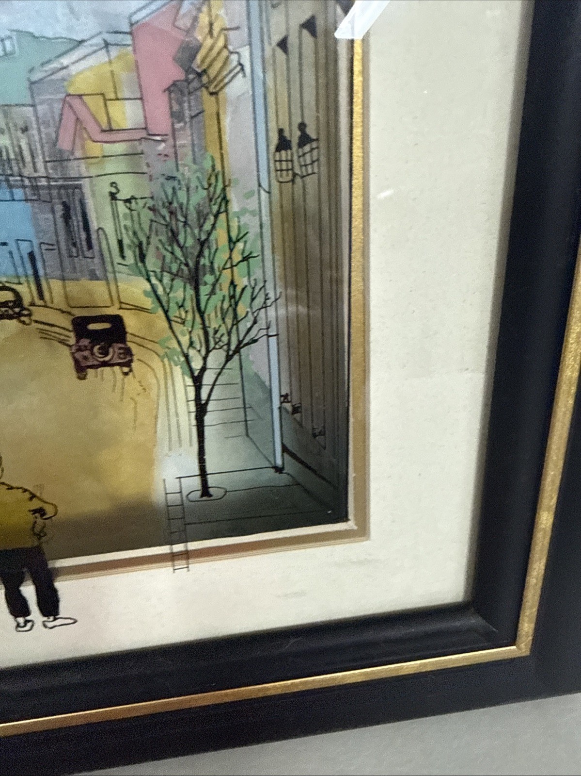 Jean-Pierre Weill 3D Painting RARE Umbrella Floating People Signed