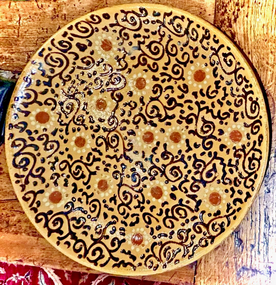 FRENCH SET OF GLAZED PLATE PLATTER 2 PITCHERS EARTHENWARE ANTIQUE POTTERY