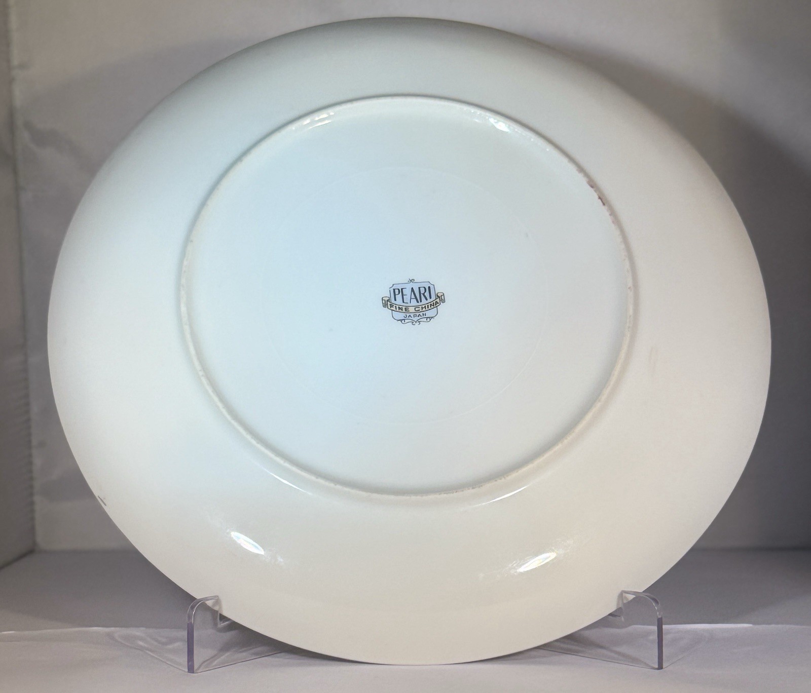 Pearl Fine China Japan Pink Rose Dinner Plates Set of 4 10.25in Silver Trim