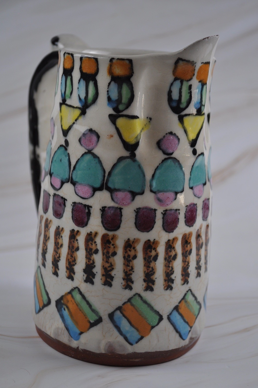 Vintage Tom Phinney Ceramic Abstract Pitched Signed 1988