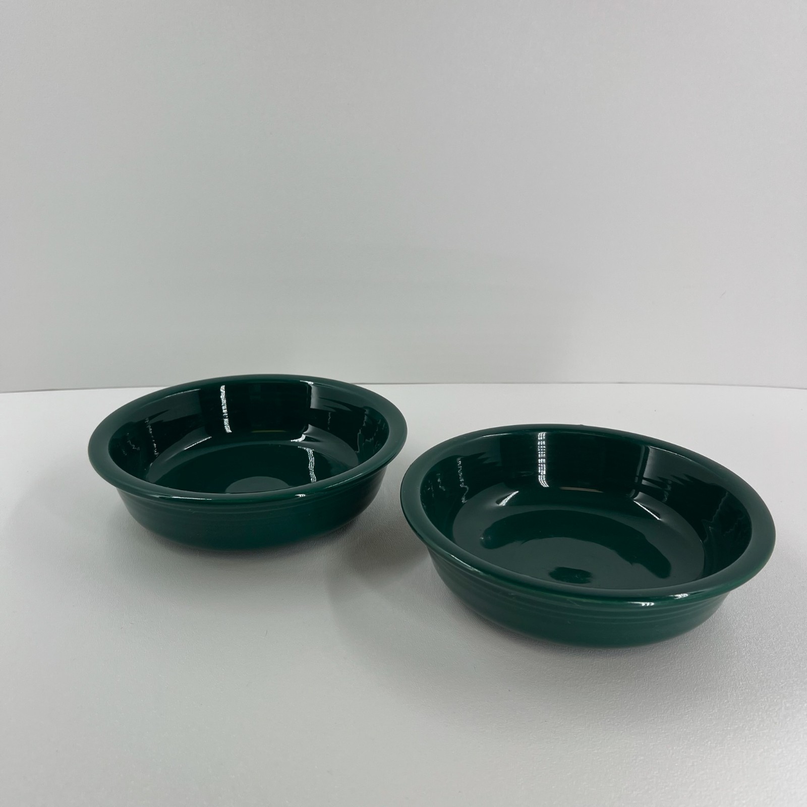 Fiesta Evergreen Small Fruit Bowl Set of 2 HLC Retired Glossy Dark Forest Green