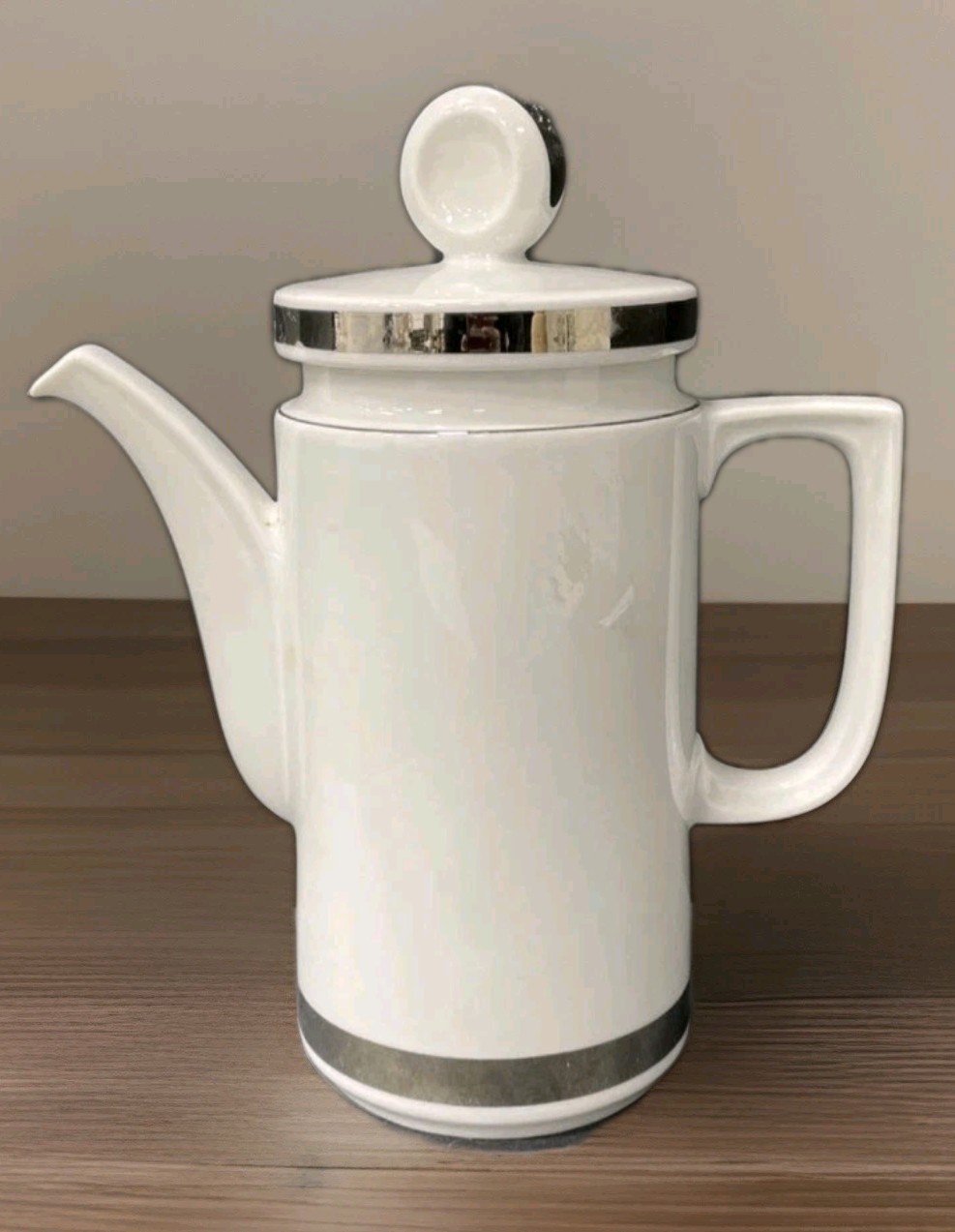 Mitterteich White Porcelain Coffee Pot And 6 Cups