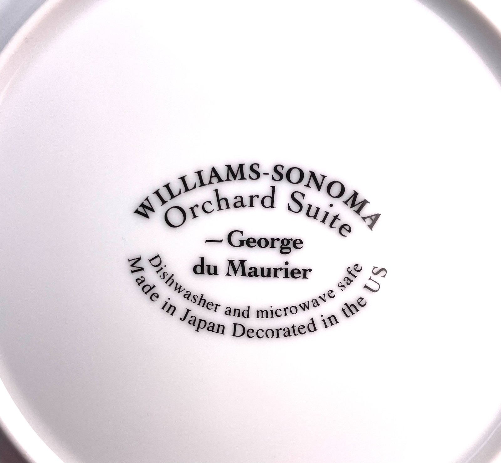 Set 4 WilliamsSonoma Orchard Suite Plates Fruit Design 7.75″ Japan Decorated USA
