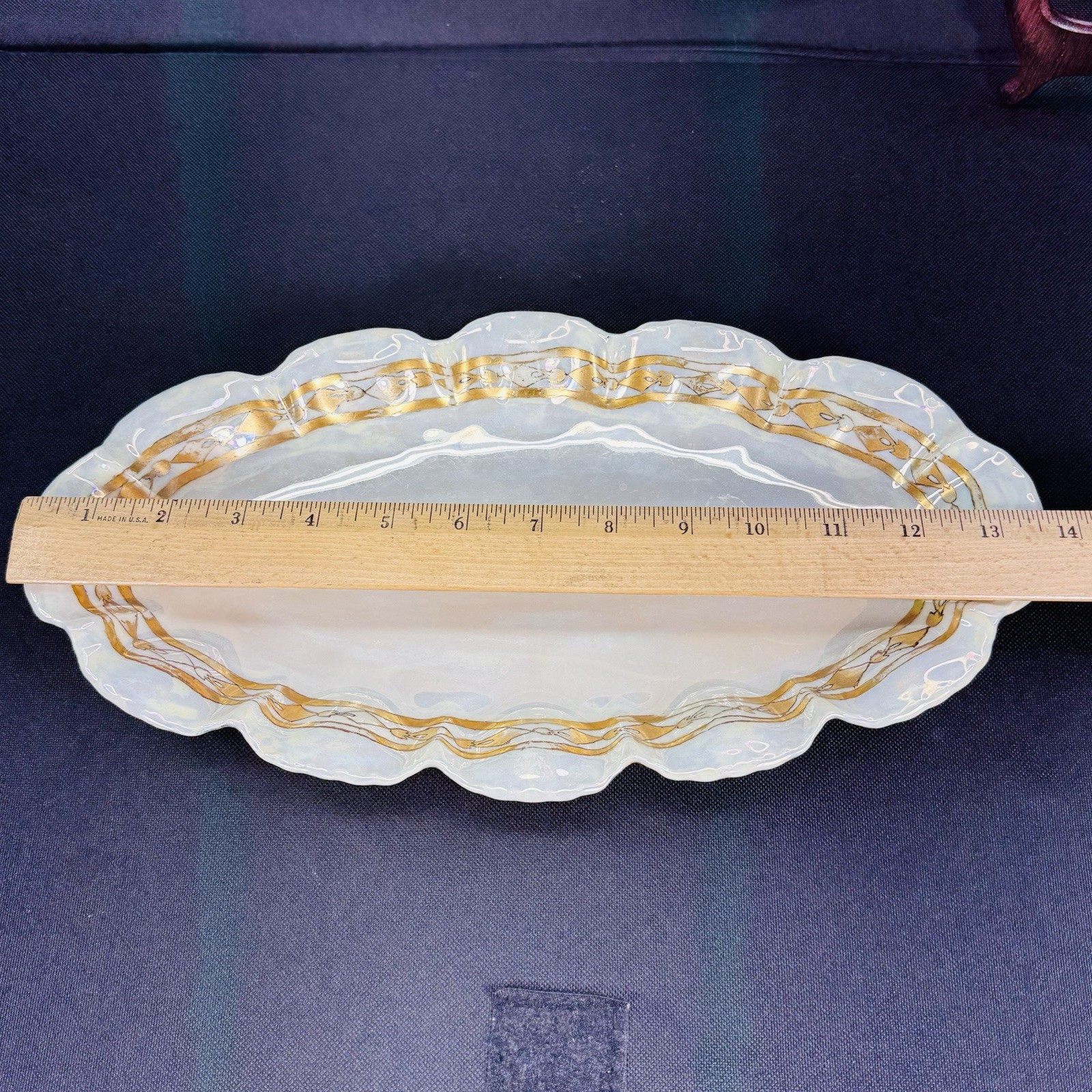 Haviland France Oval Platter Art Deco Gold Design