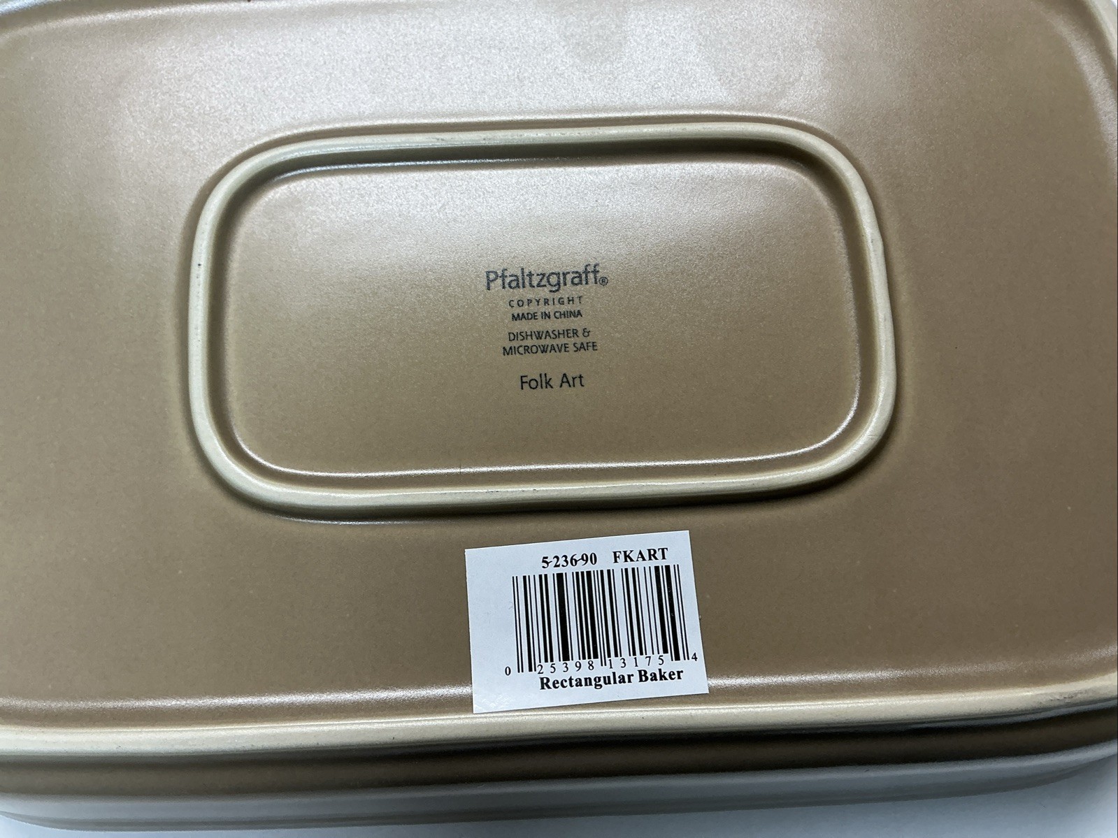Vintage Pfaltzgraff Blue Folk Art 2 Qt. Rectangular Baker 13”x 8”