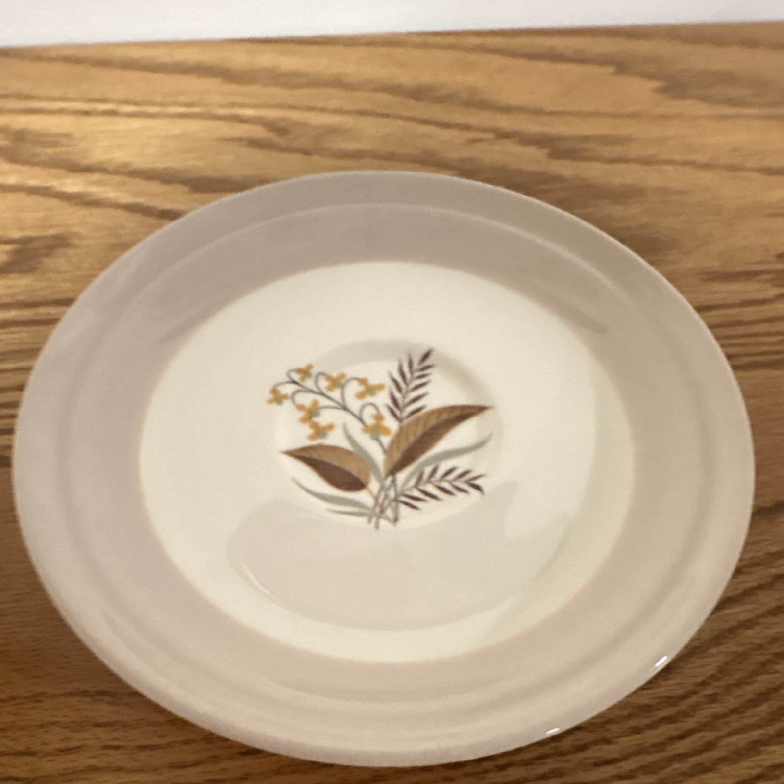 Vintage Cunningham & Pickett Inc. Floral Ceramic Bread Plate Pottery Glossy 6in