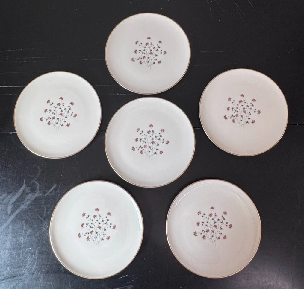VINTAGE 6.5IN DESSERT PLATES PARISIENNE BY ROYAL JACKSON (SET OF 6)