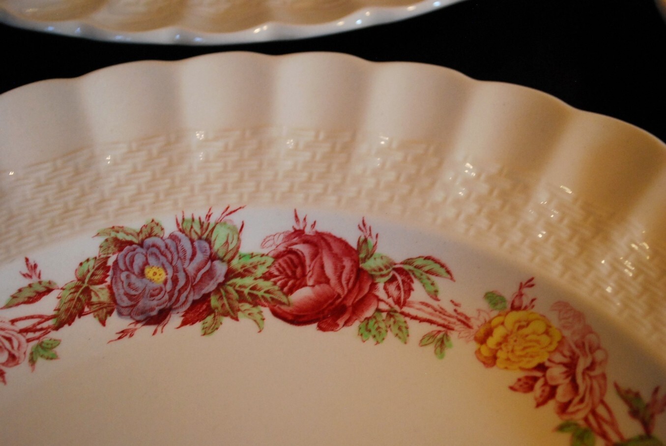 Vtg Set 3 SPODE ROSE BRIAR 5 Piece Place Settings [15 pc total] England OLD MARK