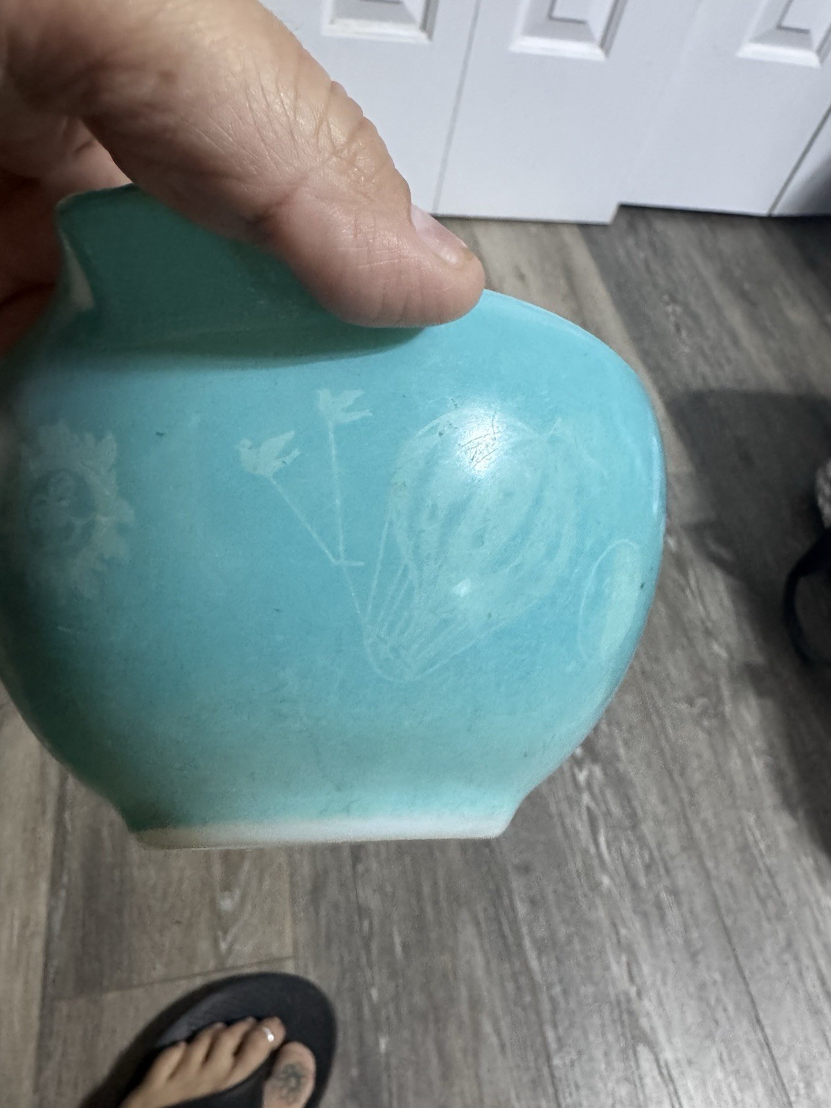 Vtg Pyrex Hot Air Balloons Cinderella Dip Bowl #441 Small 1 1/2 pint Flying Bike