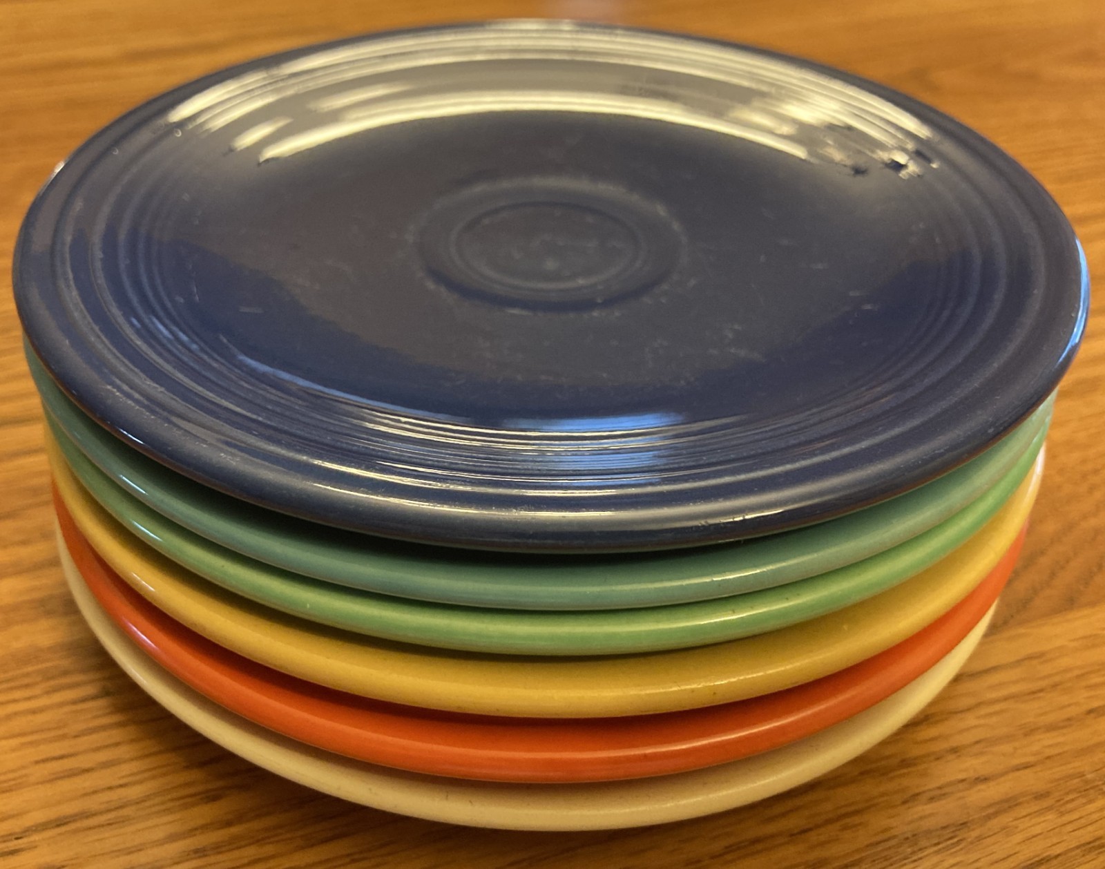 Vintage Fiesta Set of six 6″ bread plates in all 6 original colors (1936-69)