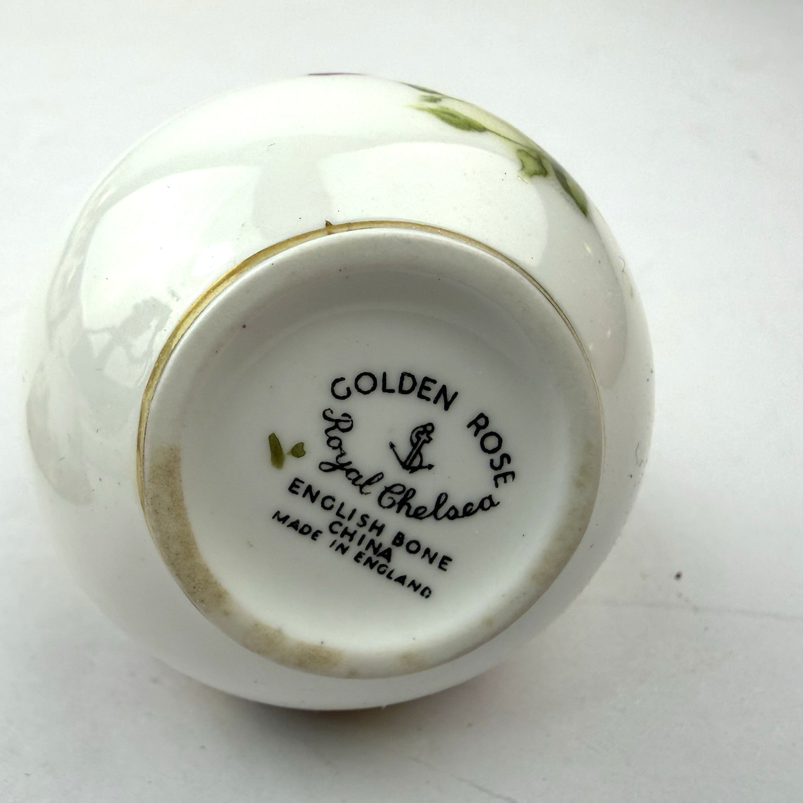 Golden Rose Royal Chelsea English Bone China Creamer And Sugar Bowl