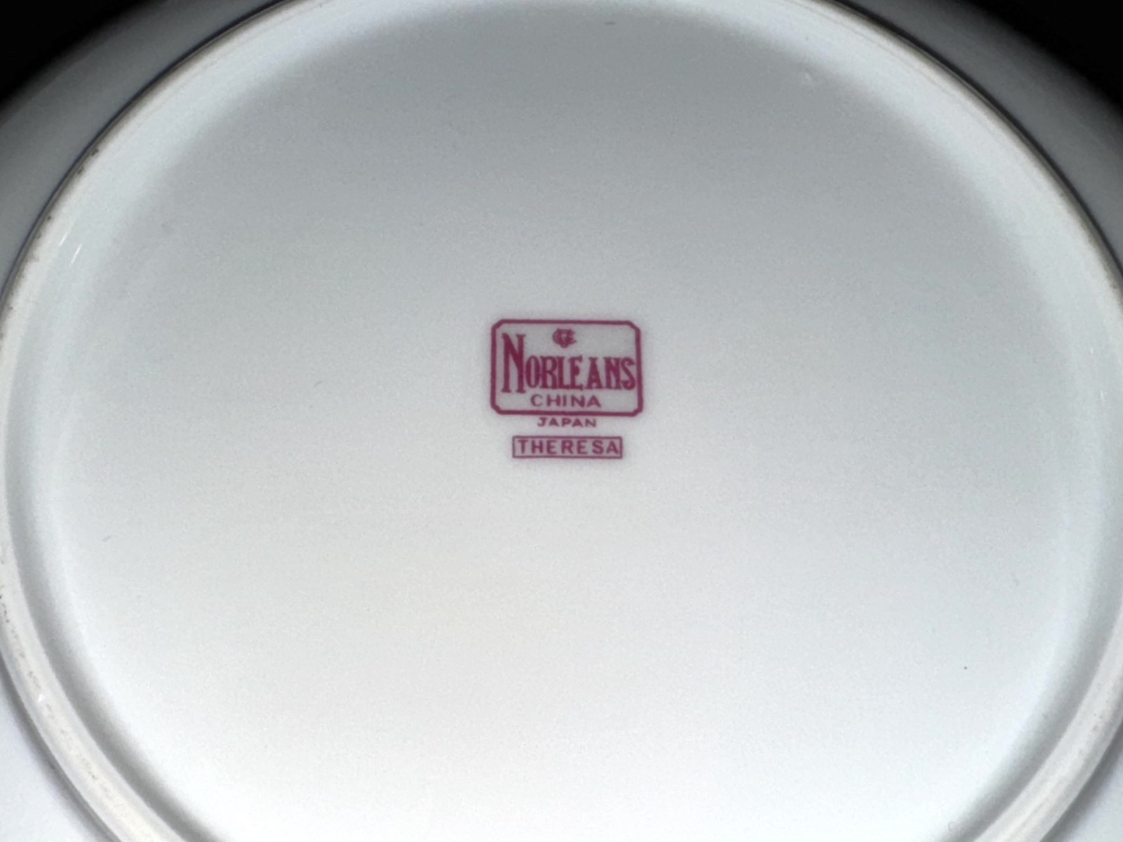 VINTAGE 4 pc NORLEANS THERESA JAPAN COUPE SOUP BOWL FINE CHINA PLATINUM 1964-