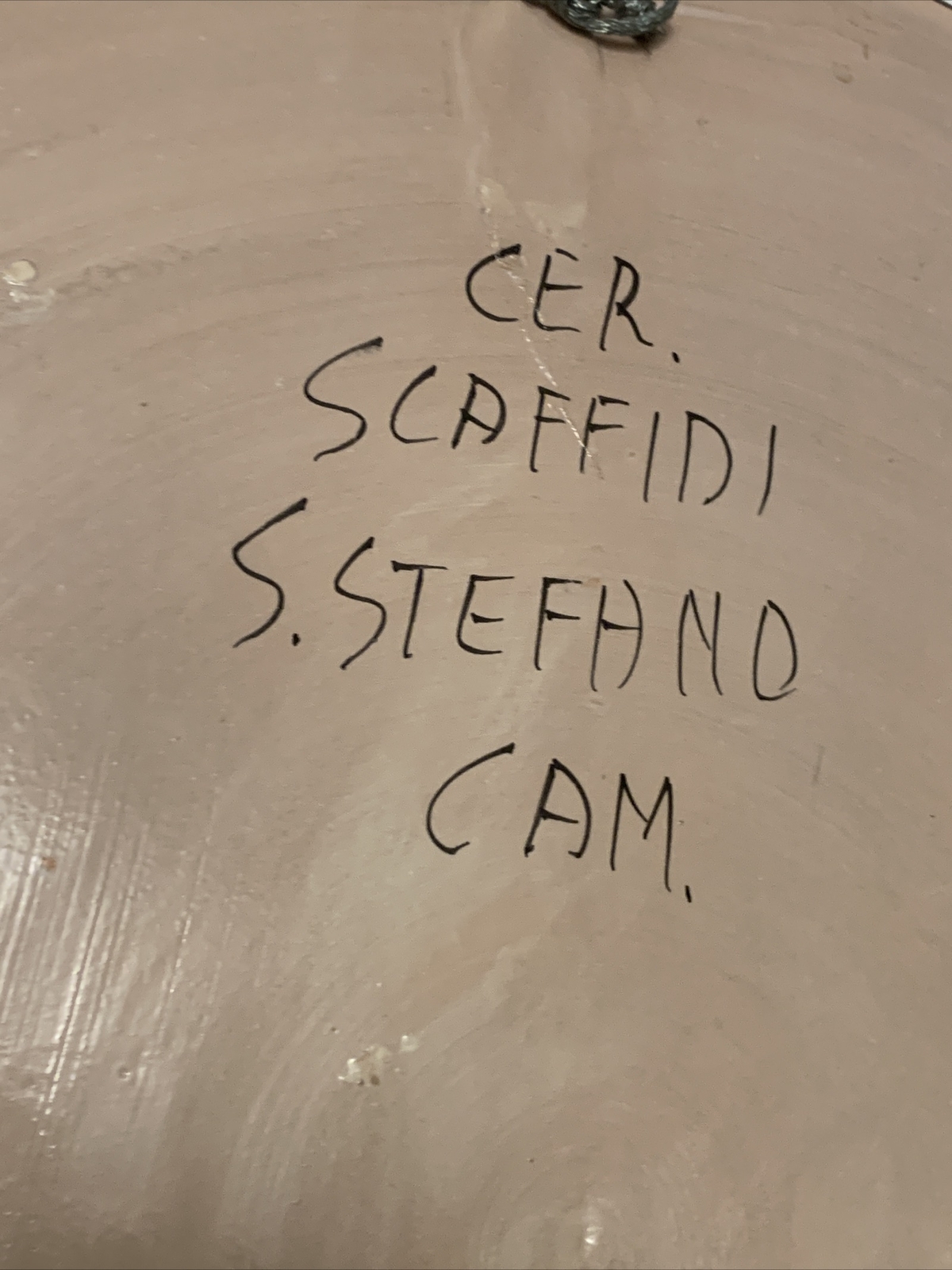 Santo Stefano Pottery Scaffidi Hand Painted Large Wall Hanging Plate Sicily 18”