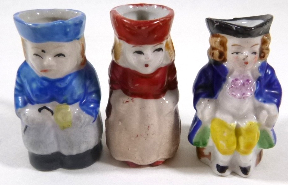 Vintage 1940s Colonial Style Figures Creamers-Made in Occupied Japan-Set of 3