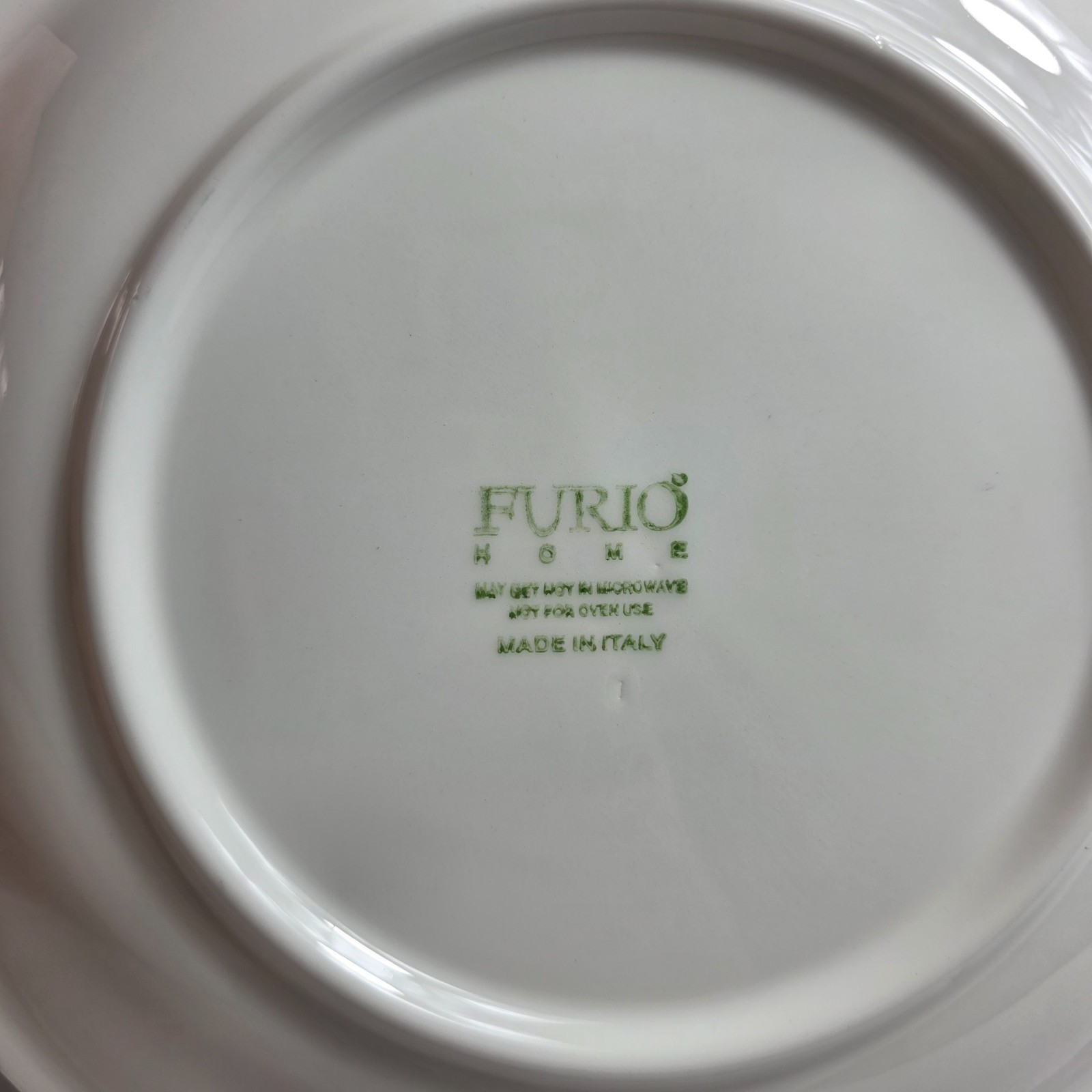 ONE Furio Christmas Tree Dinner Plate Green Sponge Tree & Edge Made in Italy