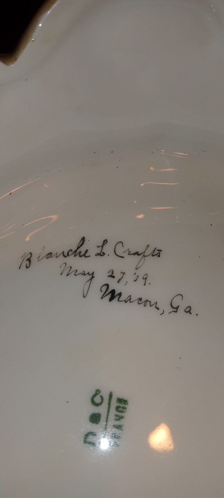 Stunning Antique T&V Limoges Hand-Panted Porcelain Punch Bowl With Matching Base