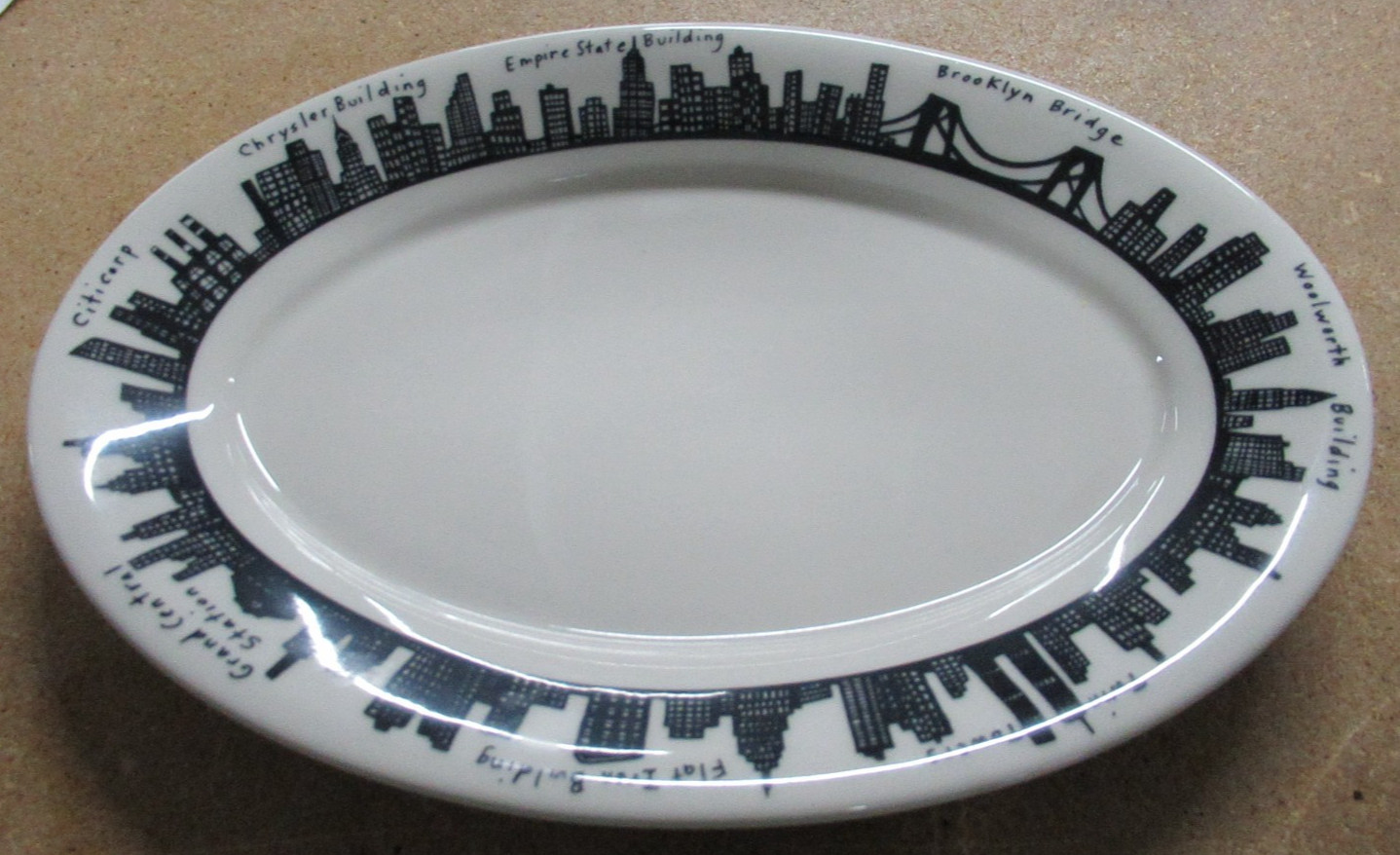 Homer Laughlin New York City Skyline Oval Platter Expressly for Fishs Eddy 13″