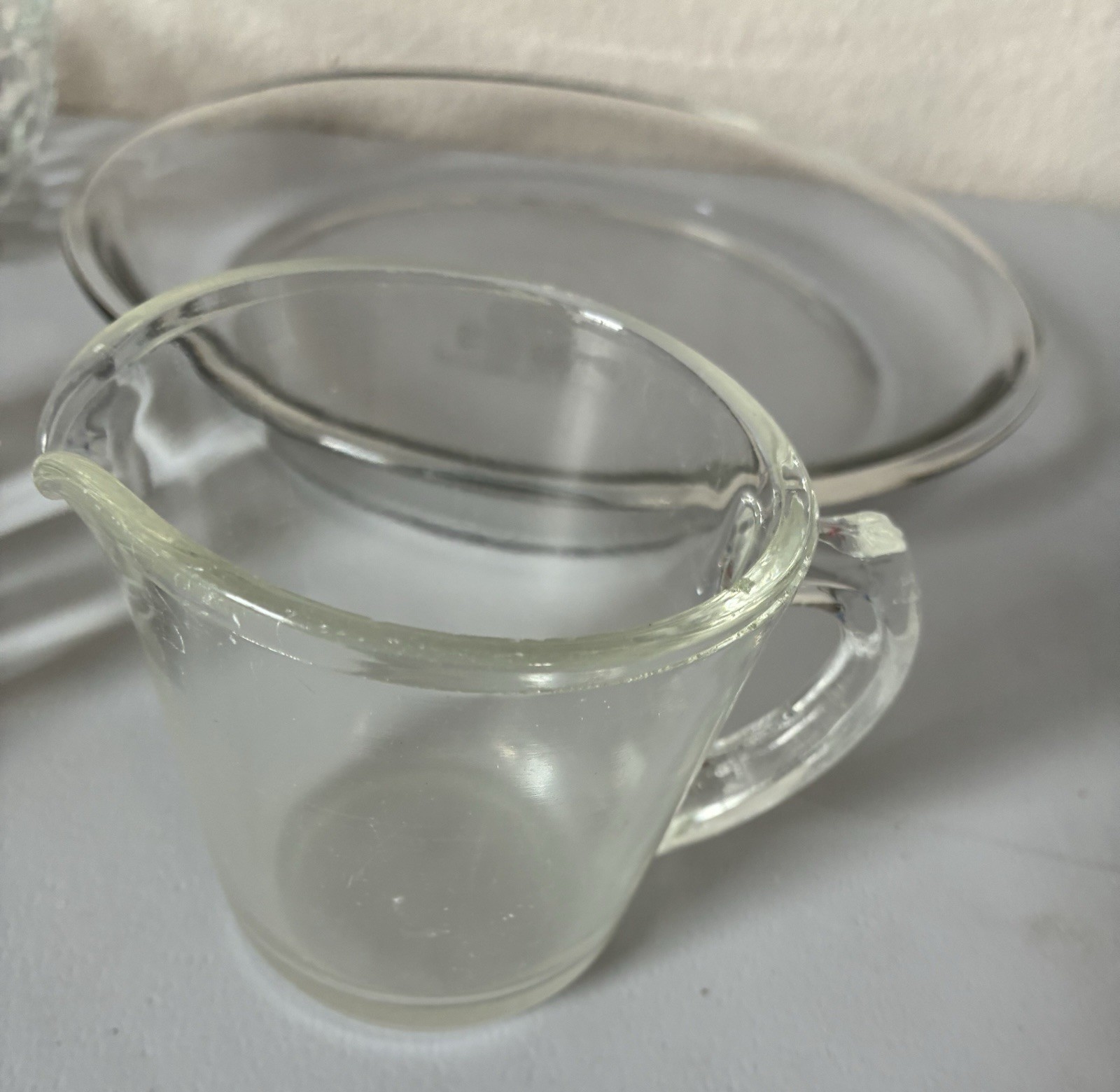 Vintage And Kitchen Clear Glass Bowl, Dishes, Plate
