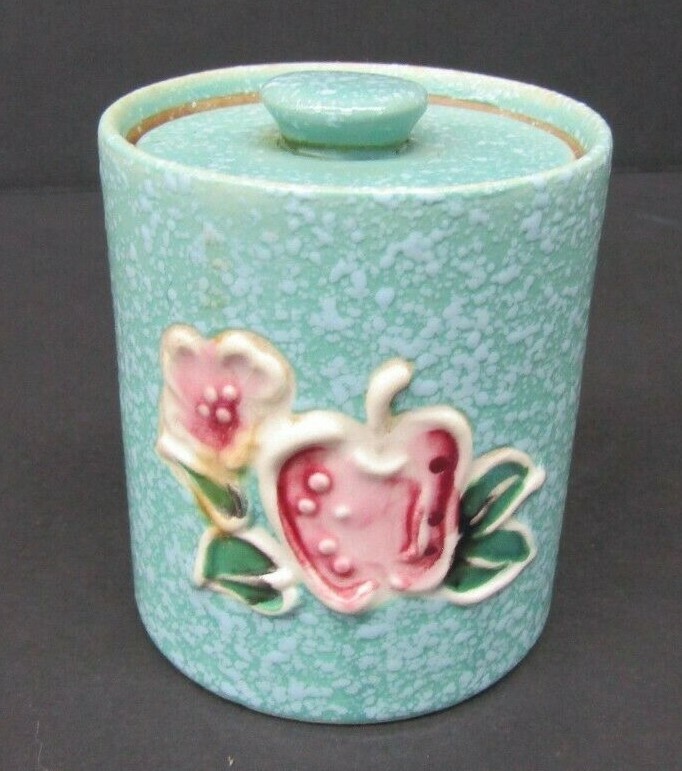 VTG Lipper Mann Blue Mosaic Sugar Bowl Hand Crafted