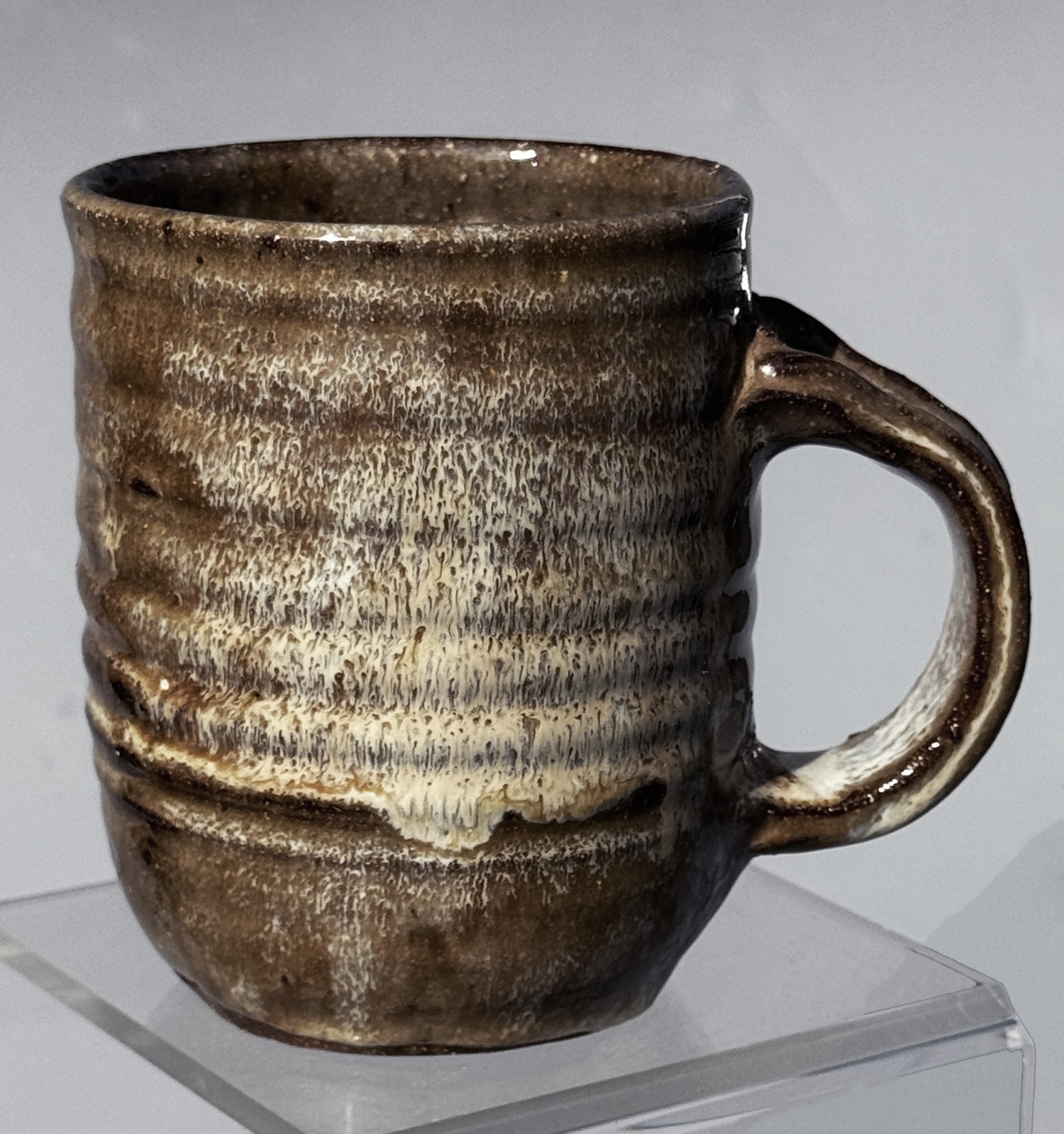 Studio Pottery Mug Weird Face, Gorilla?, Funny, Ugly, Creepy, Handmade Vintage