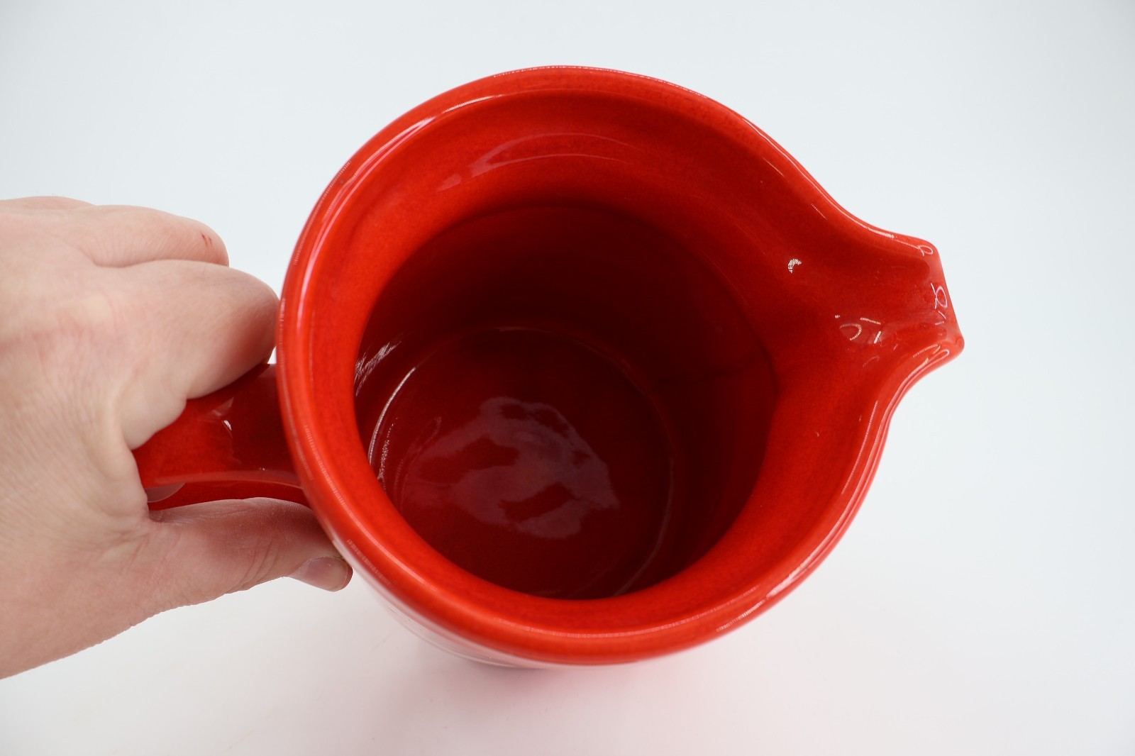 Waechtersbach Red White Hearts Creamer Pitcher Germany Earthenware 5.5″