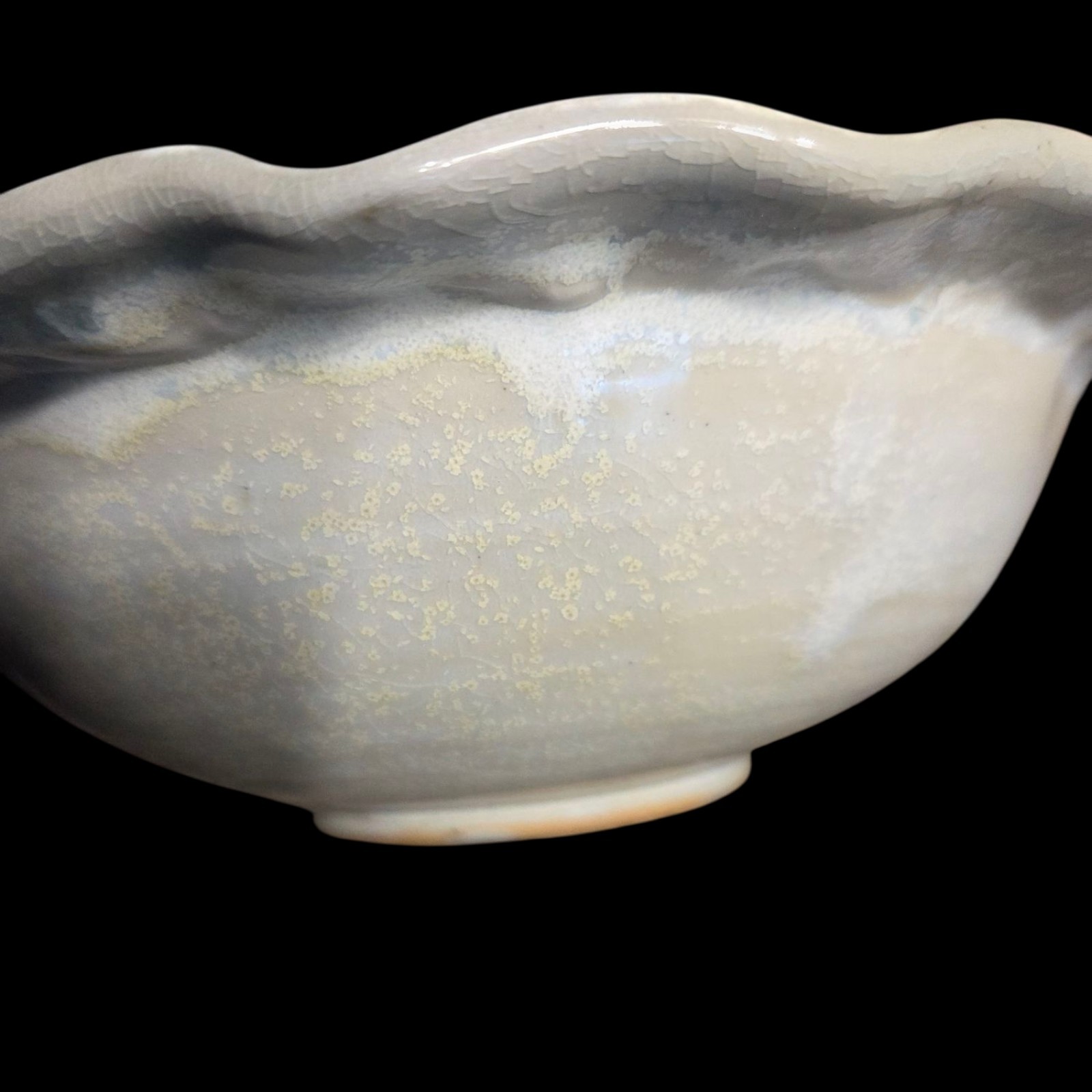 Studio Art Pottery Serving Bowl 8.25″ Blue Gray Decorative Rustic Farmhouse