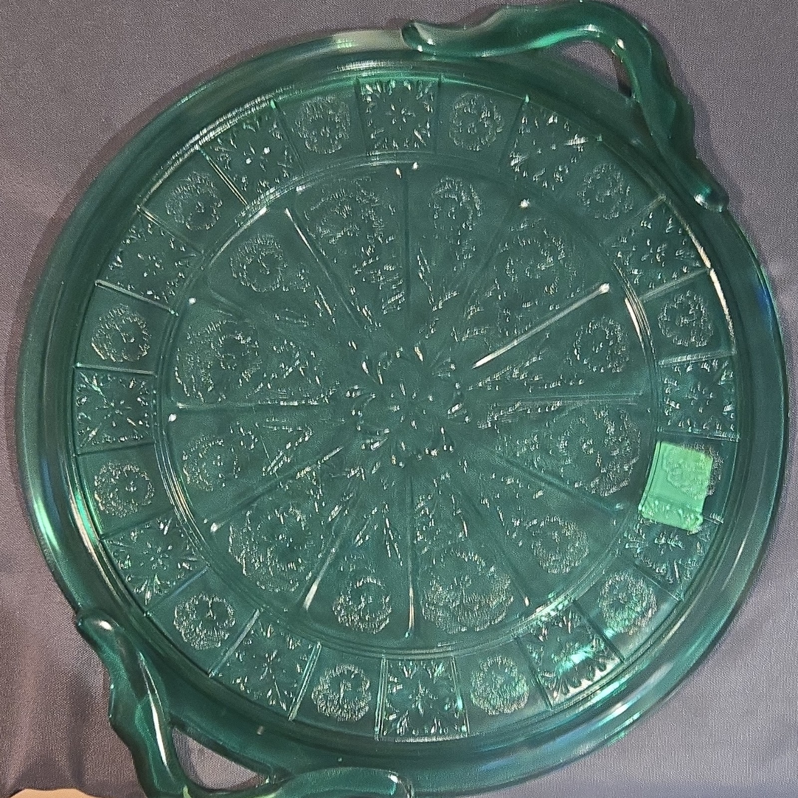 Jeannette Glass Doric & Pansy Pattern 1936-1938 Serving Plates Beautiful Pieces