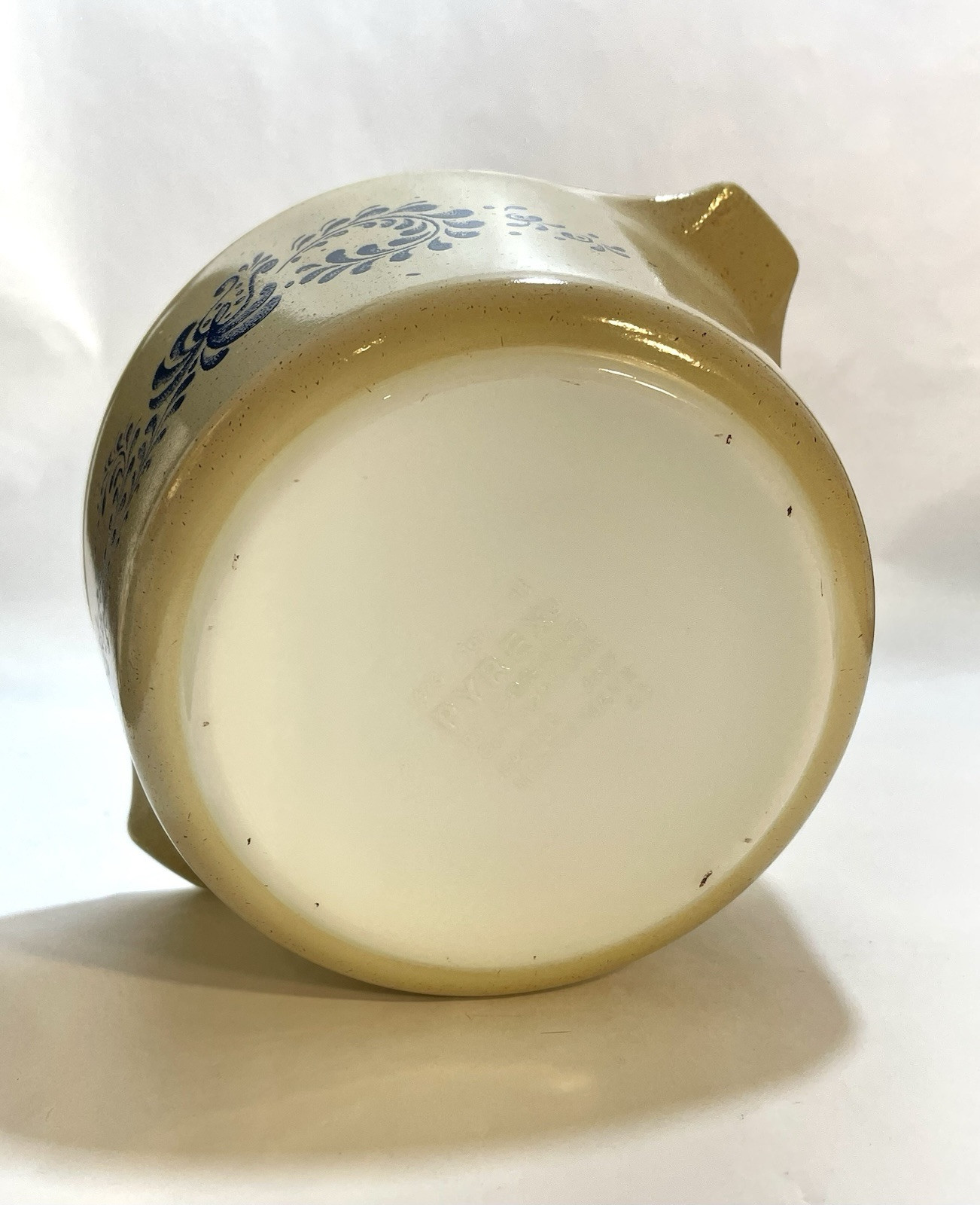 🌿Pyrex Blue & Tan HOMESTEAD 1qt Round Casserole Dish 473 No Lid