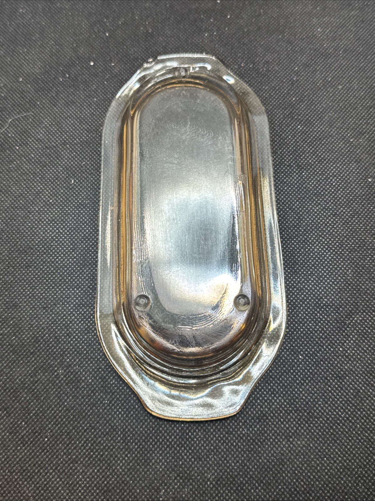 Rare Jeannette Iridescent-Carnival Floragold Louisa Marigold Covered Butter Dish