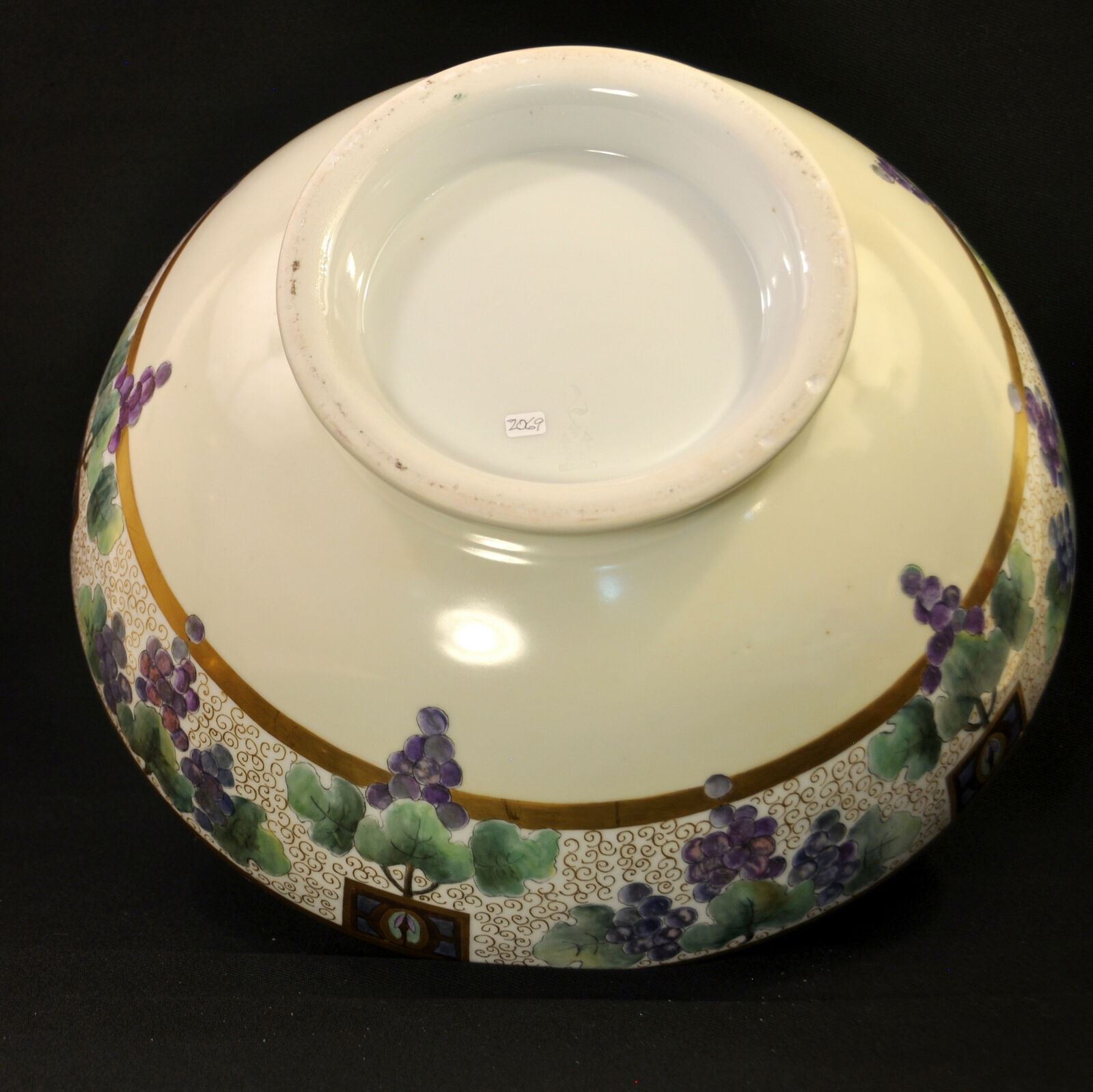 Punch Set Bowl 10 Cups Schachtel Charlottenbrunn Silesia Hand Painted 1899-1918