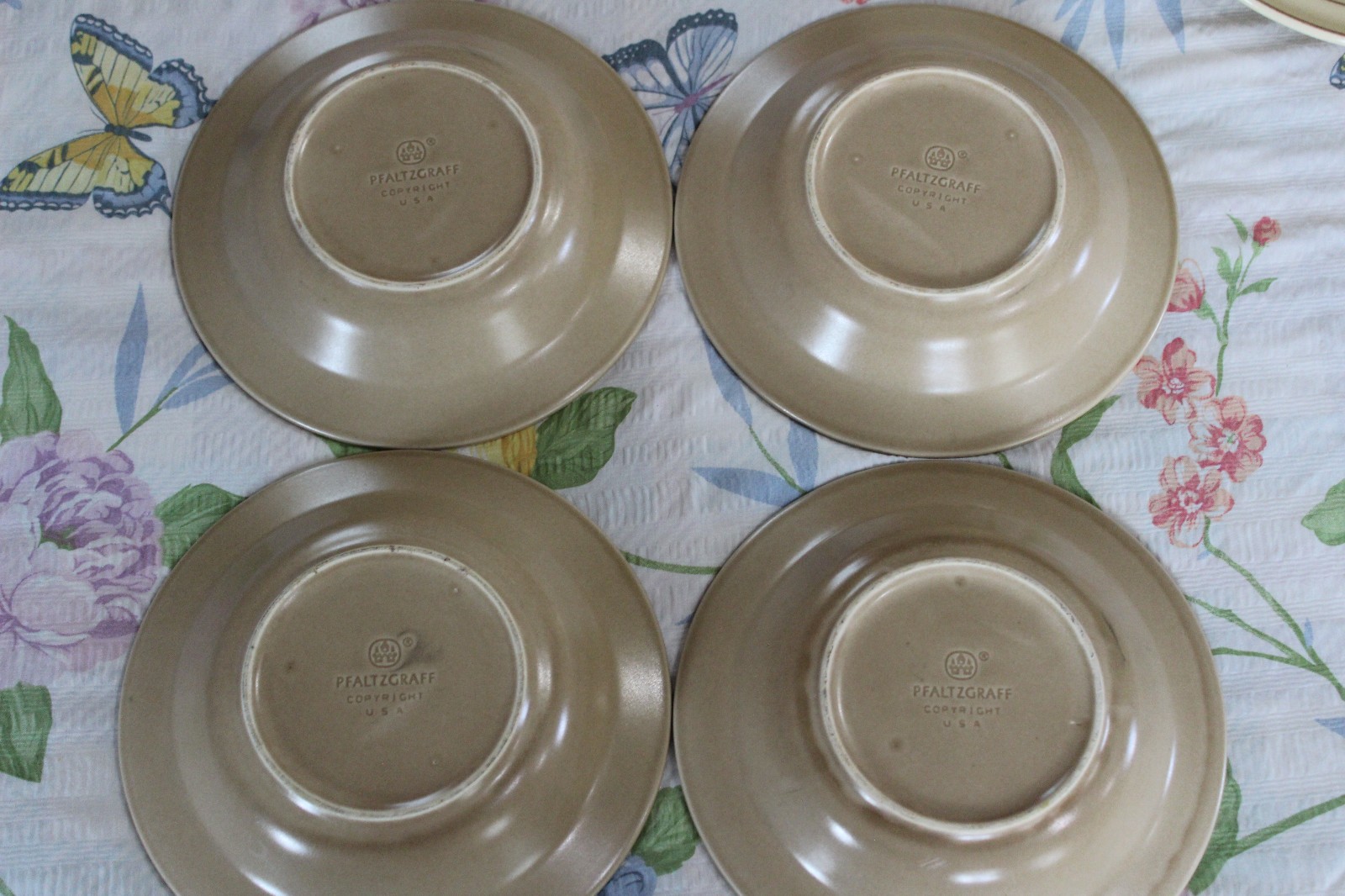 Pfaltzgraff Folk Art Soup/Salad Bowl Stoneware Blue Floral Used Sold Separately