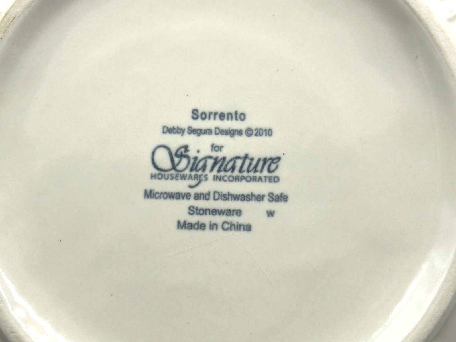 SIGNATURE 7.75″ Stoneware Pasta Bowls SORRENTO Ivory DEBBY SEGURA Set of 2