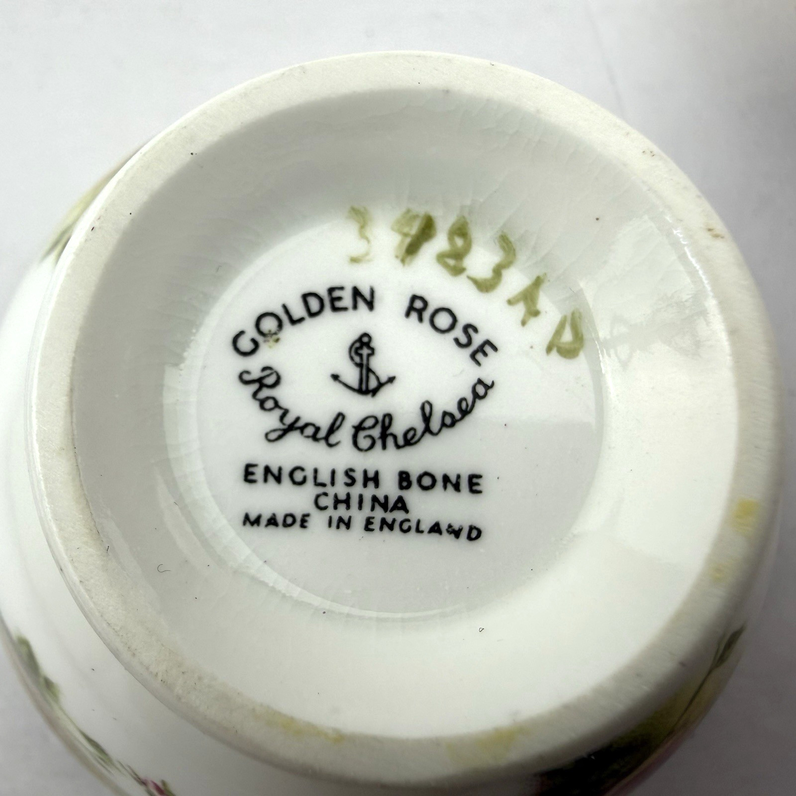 Golden Rose Royal Chelsea English Bone China Creamer And Sugar Bowl