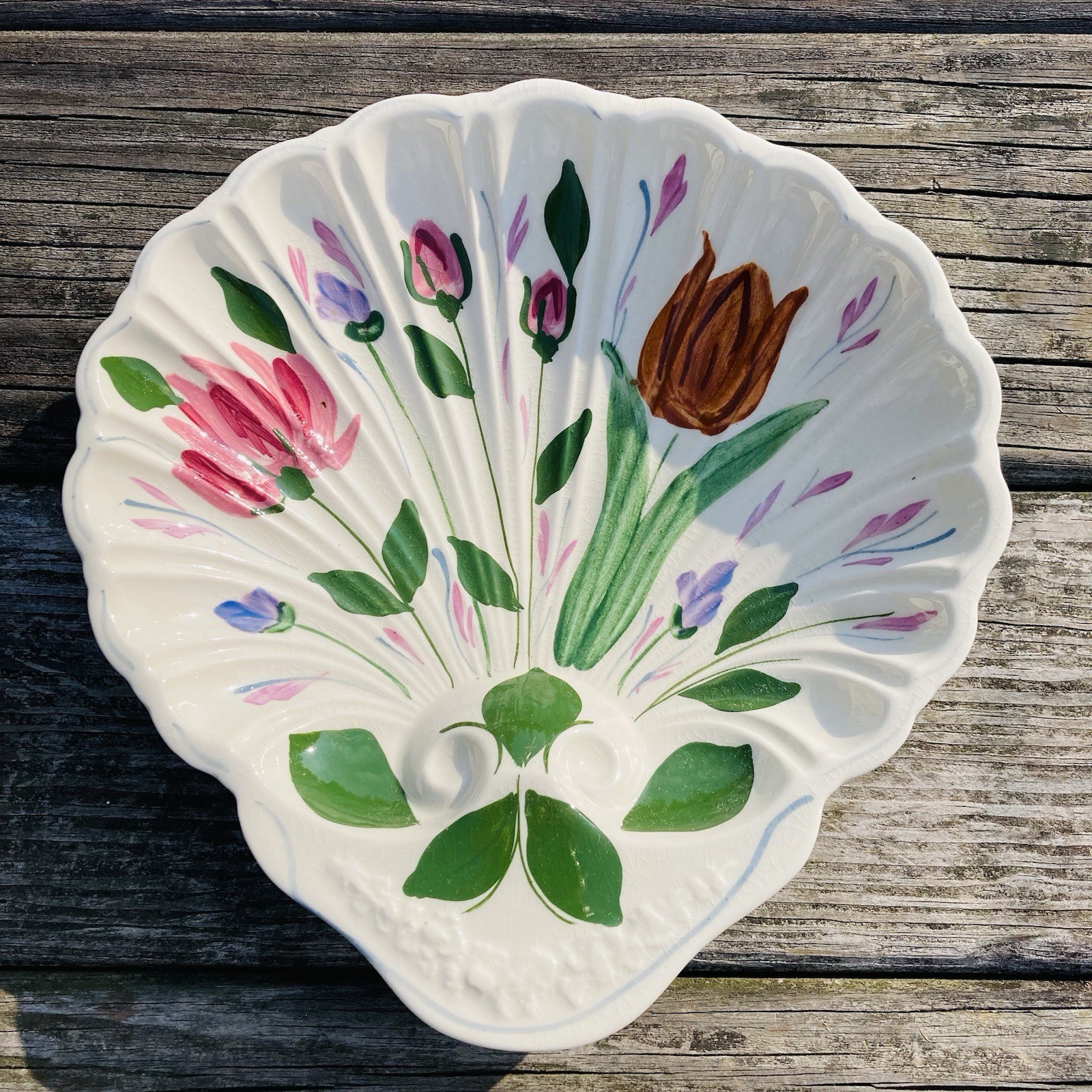 Vintage Blue Ridge Southern Potteries “Mayflower Bouquet” Deep Serving Dish