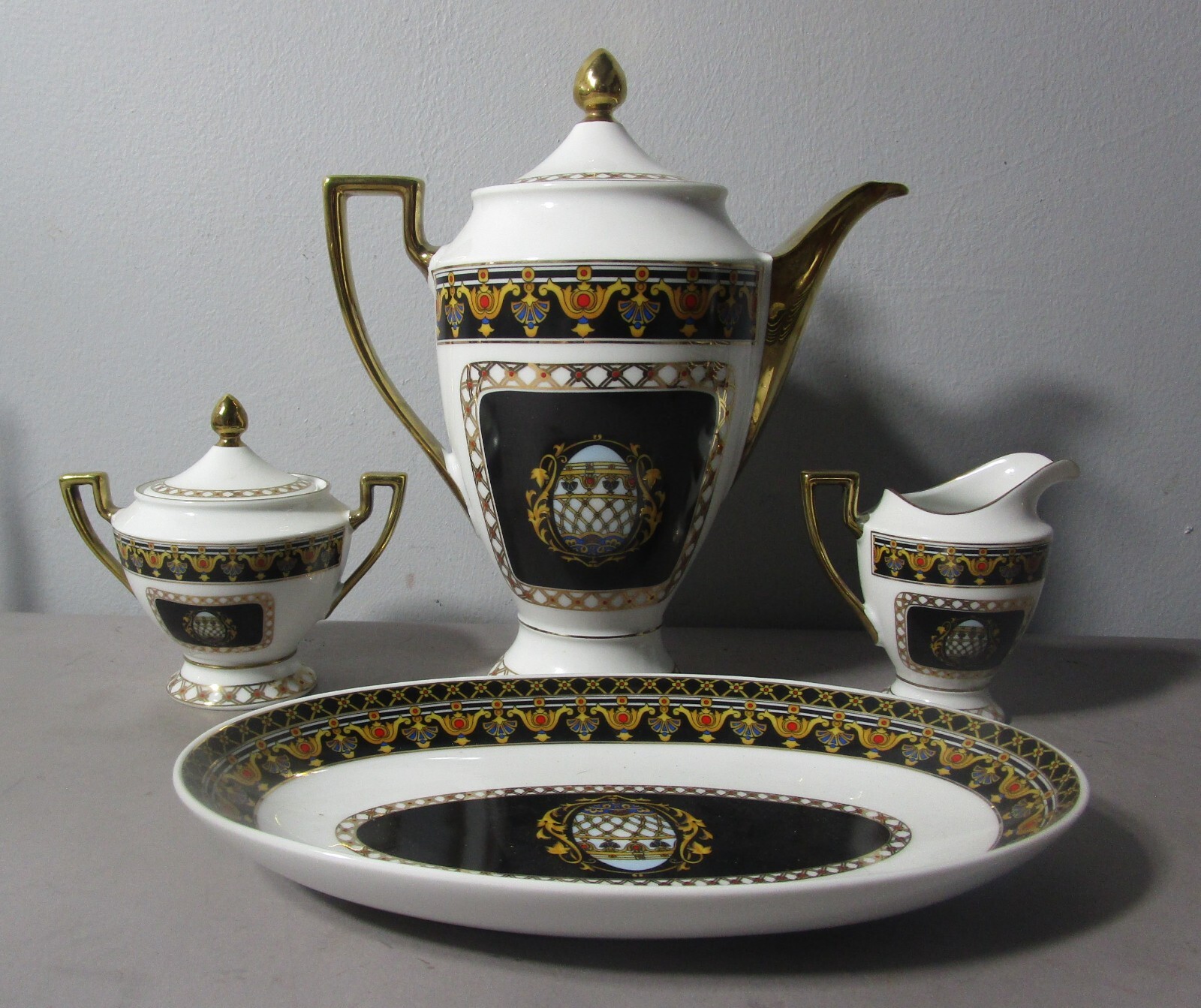 Vintage Unused 86 Piece VERSACE STYLE ITALIAN JUMBO GRUPPO Dinner Set for Twelve